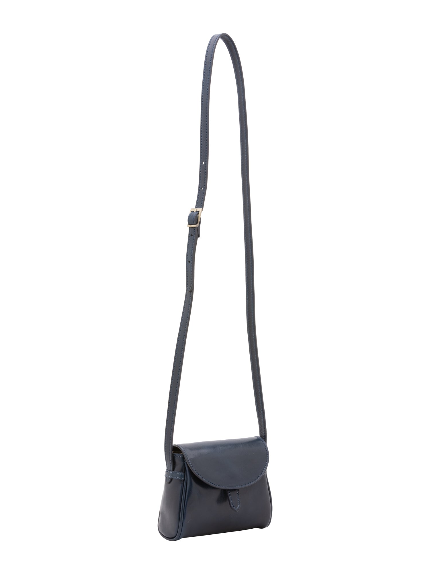 Crossbody bag I Fratelli Women Genuine leather -Cognac Blu