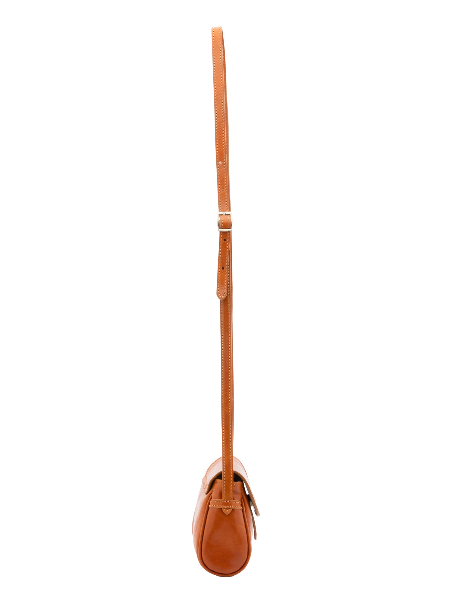 Crossbody bag I Fratelli Women Genuine leather -Cognac Cognac