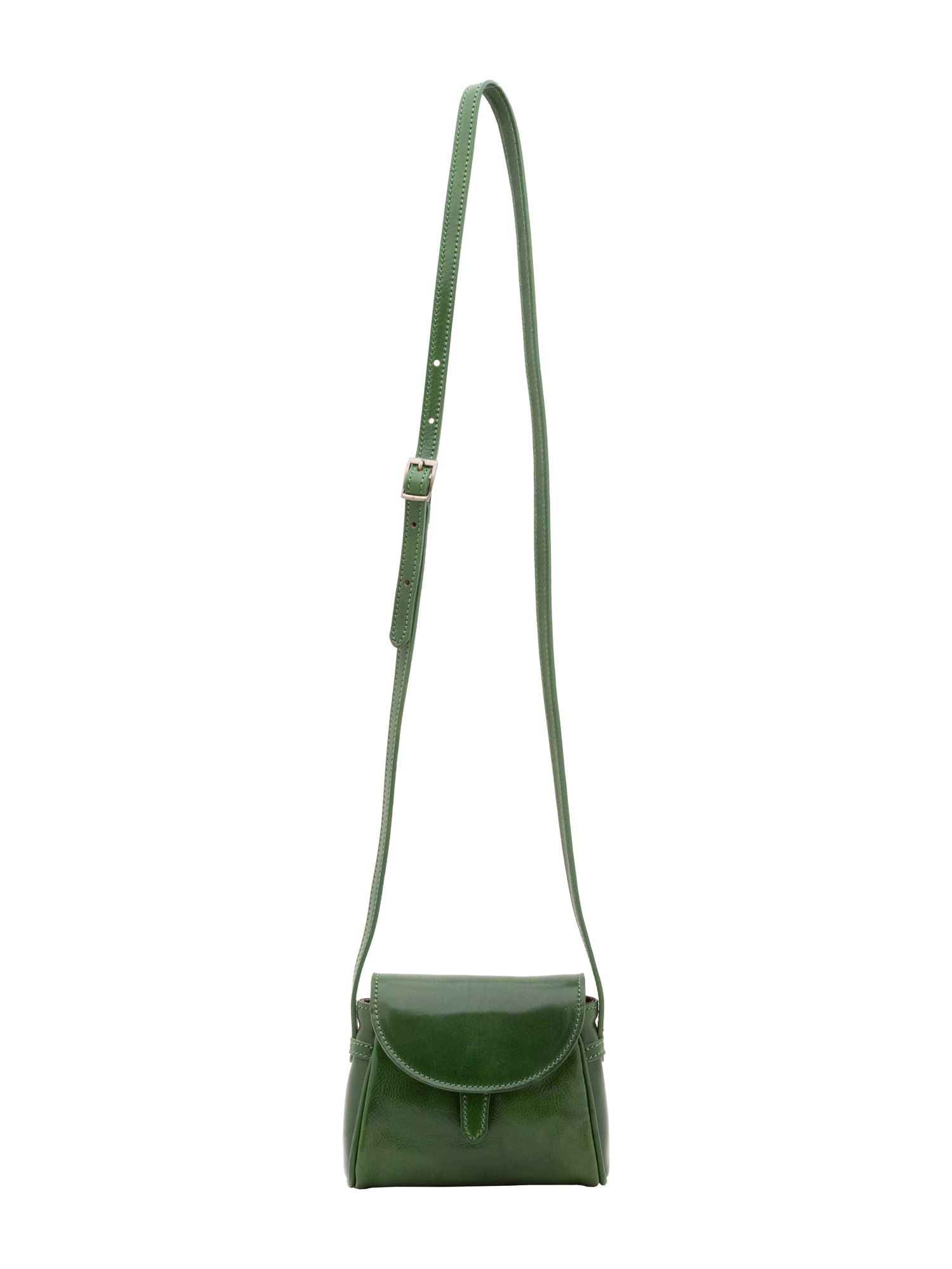 Crossbody bag I Fratelli Women Genuine leather -Cognac Verde