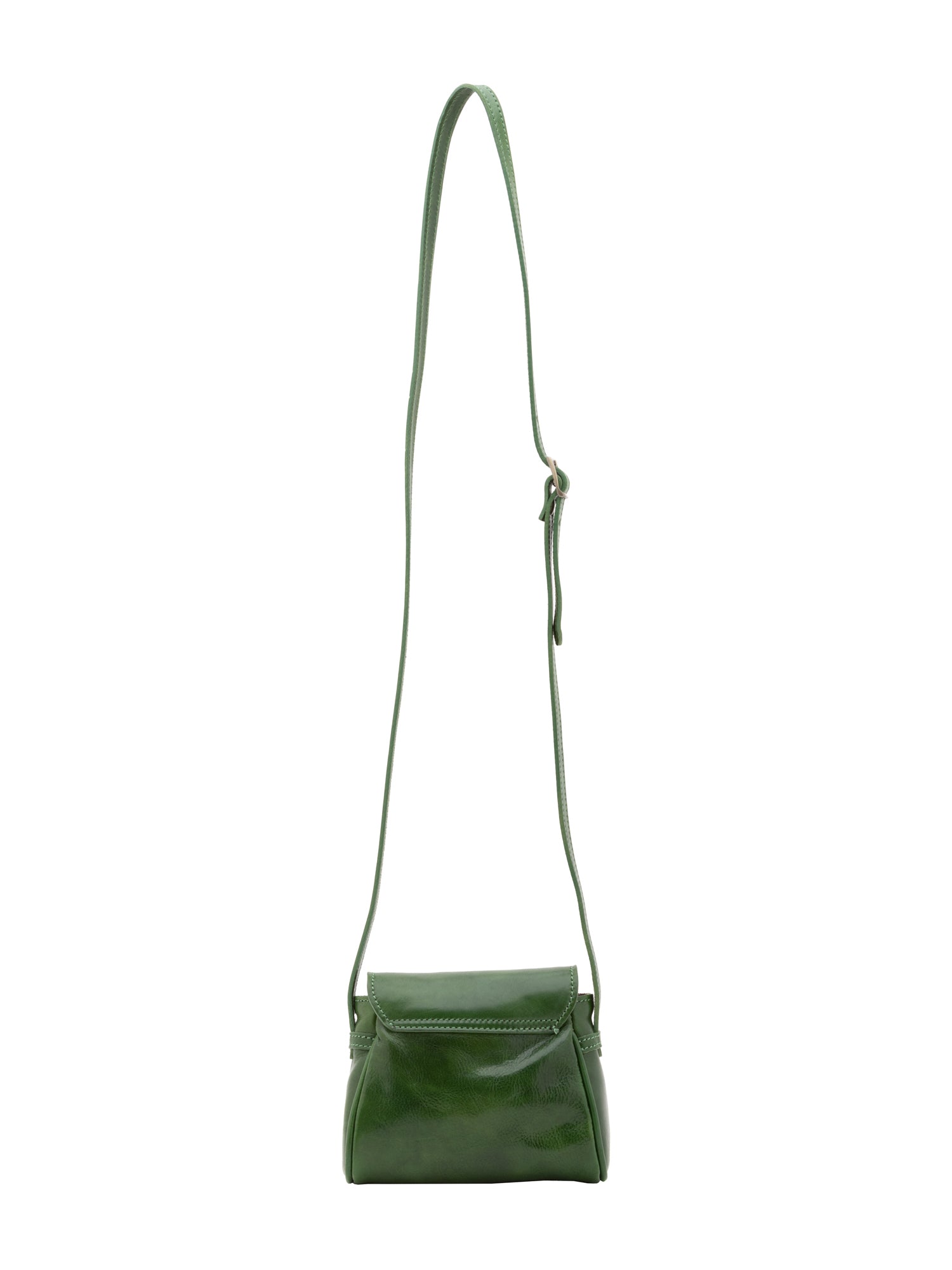 Crossbody bag I Fratelli Women Genuine leather -Cognac Verde