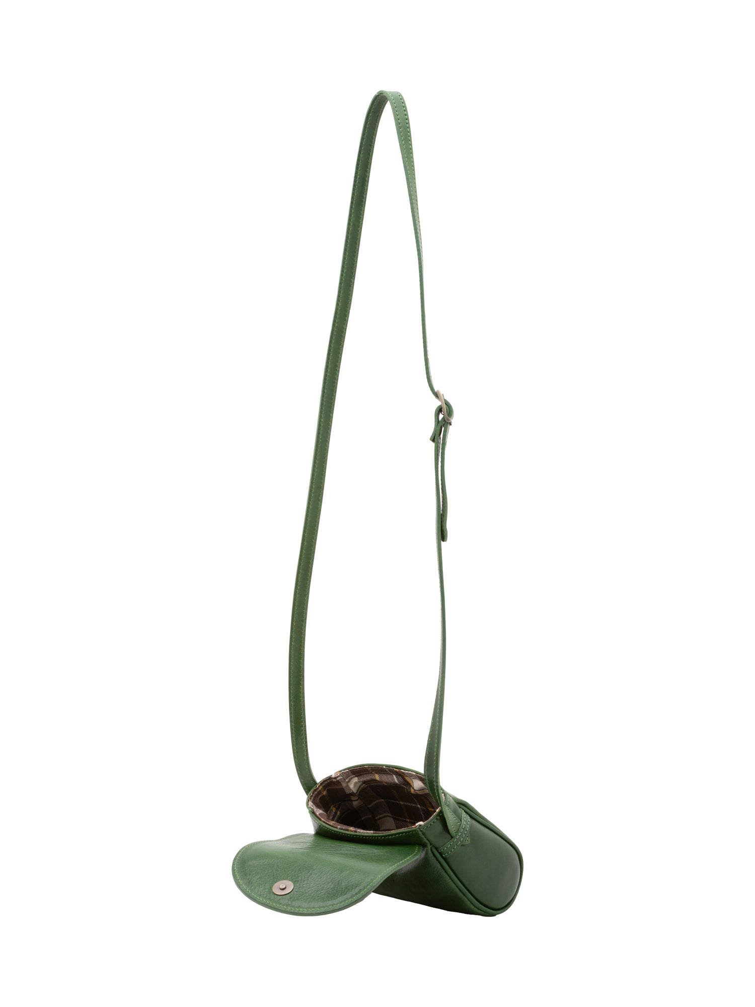 Crossbody bag I Fratelli Women Genuine leather -Cognac Verde