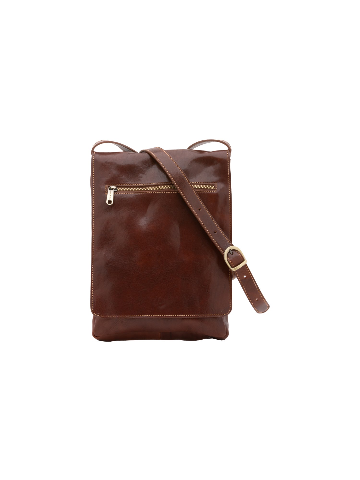 Crossbody bag I Fratelli Men Genuine leather -Nero Marrone