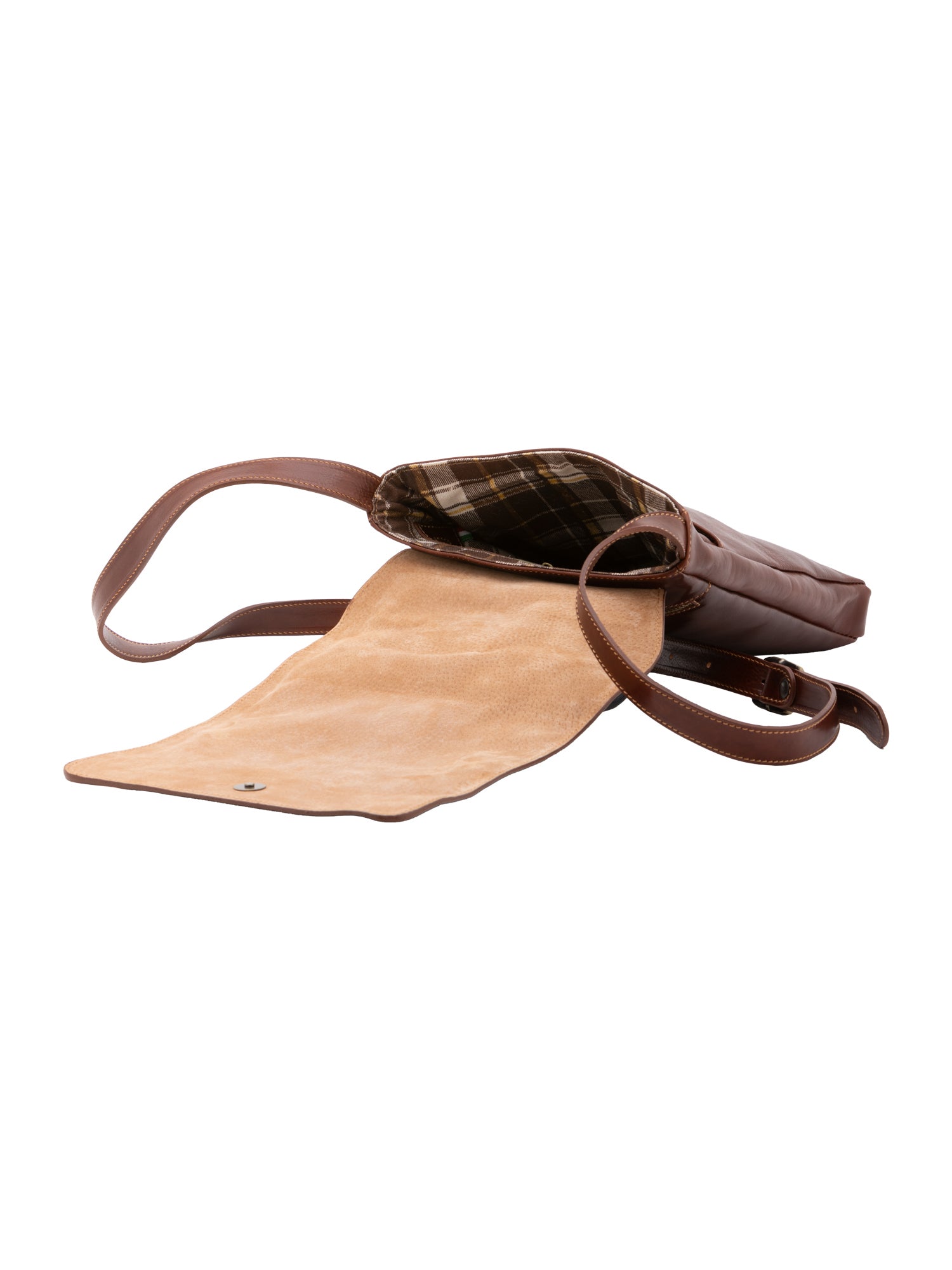 Crossbody bag I Fratelli Men Genuine leather -Nero Marrone