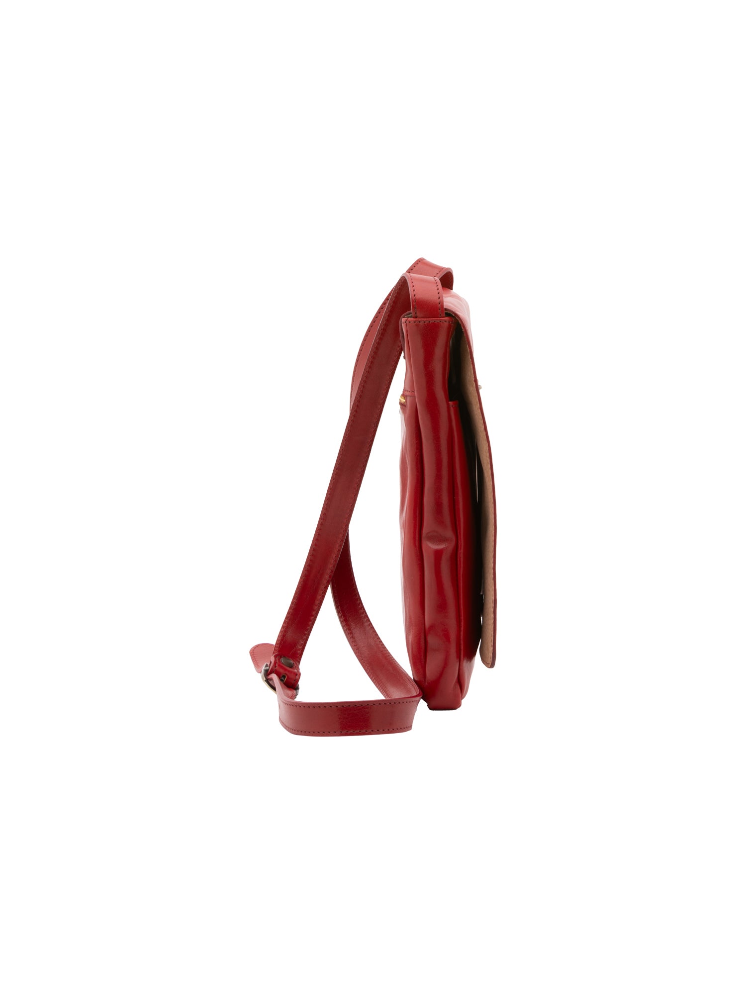 Crossbody bag I Fratelli Men Genuine leather -Nero Rosso