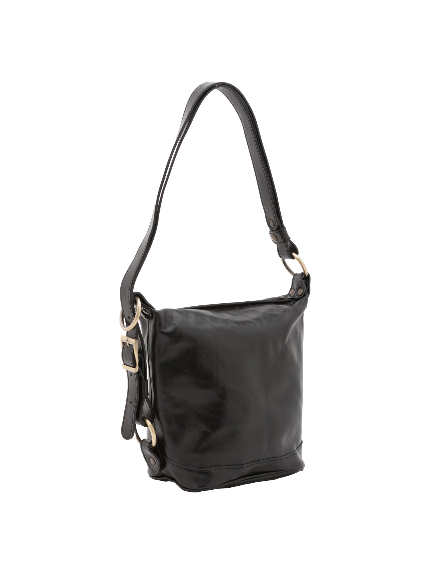 Bucket bag I Fratelli Women Genuine leather -Nero Nero