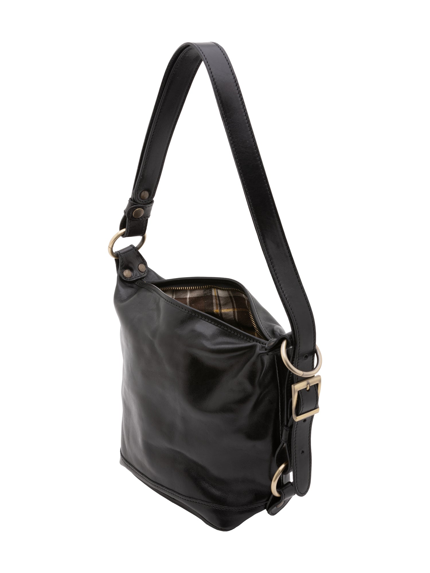 Bucket bag I Fratelli Women Genuine leather -Nero Nero
