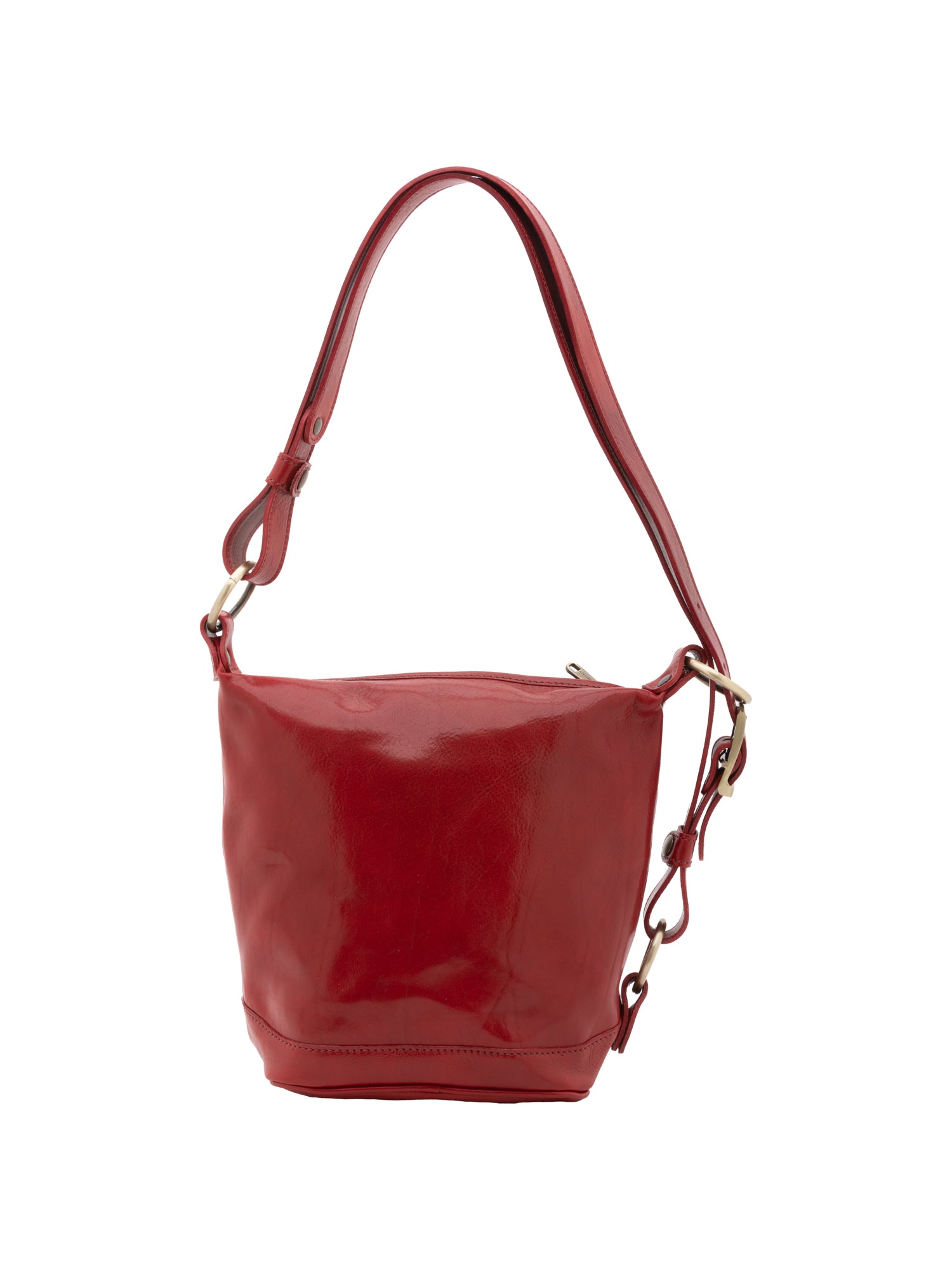 Bucket bag I Fratelli Women Genuine leather -Nero Rosso