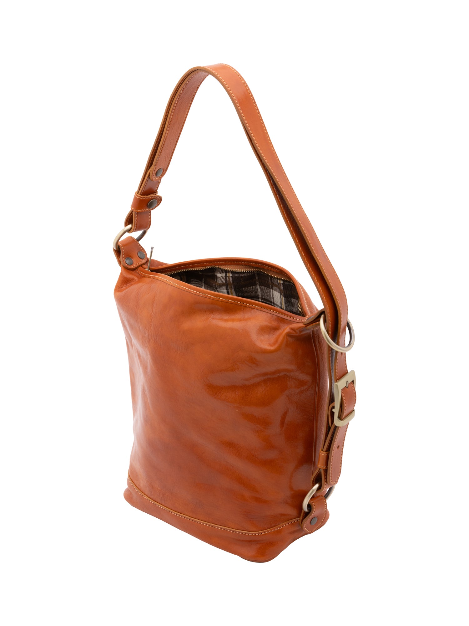 Bucket bag I Fratelli Women Genuine leather -Tmoro Cognac