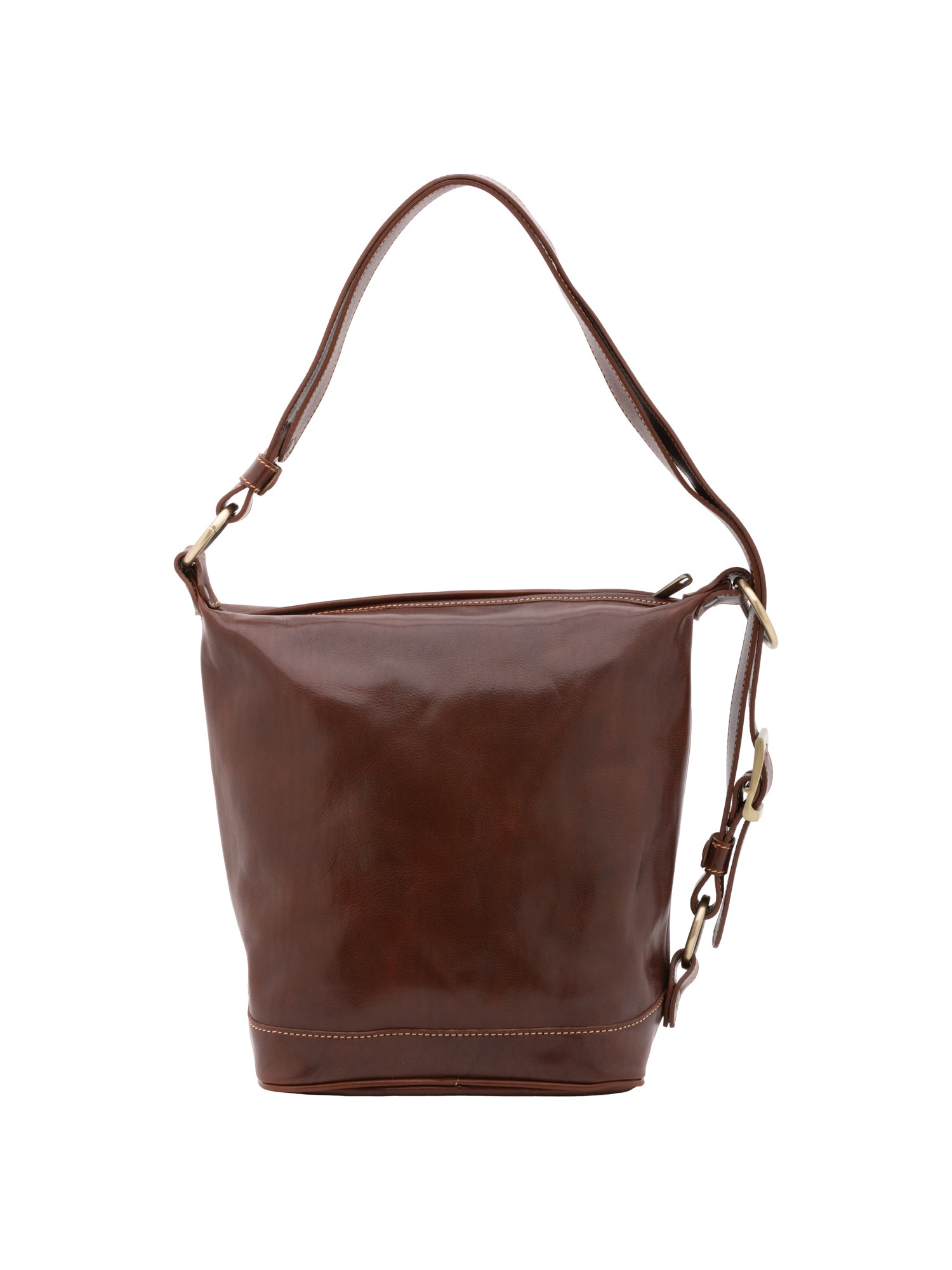 Bucket bag I Fratelli Women Genuine leather -Tmoro Marrone