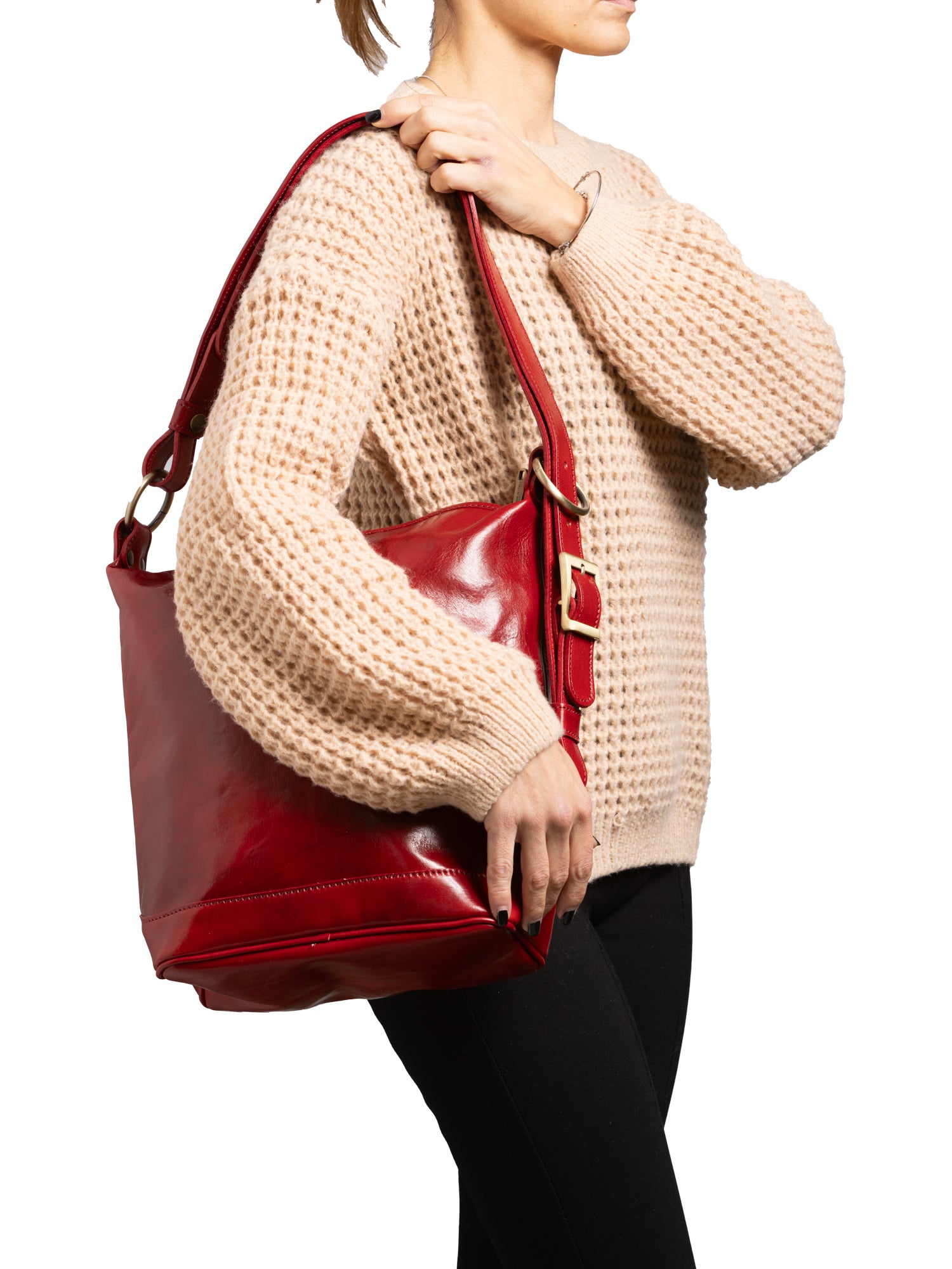 Bucket bag I Fratelli Women Genuine leather -Tmoro Rosso