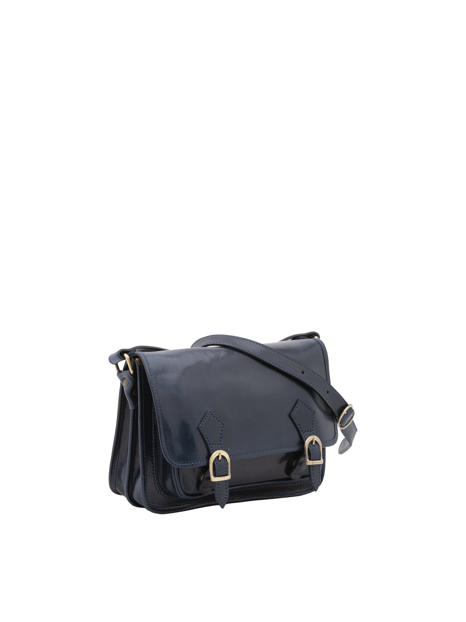 Crossbody bag I Fratelli Women Genuine leather -Blu Blu