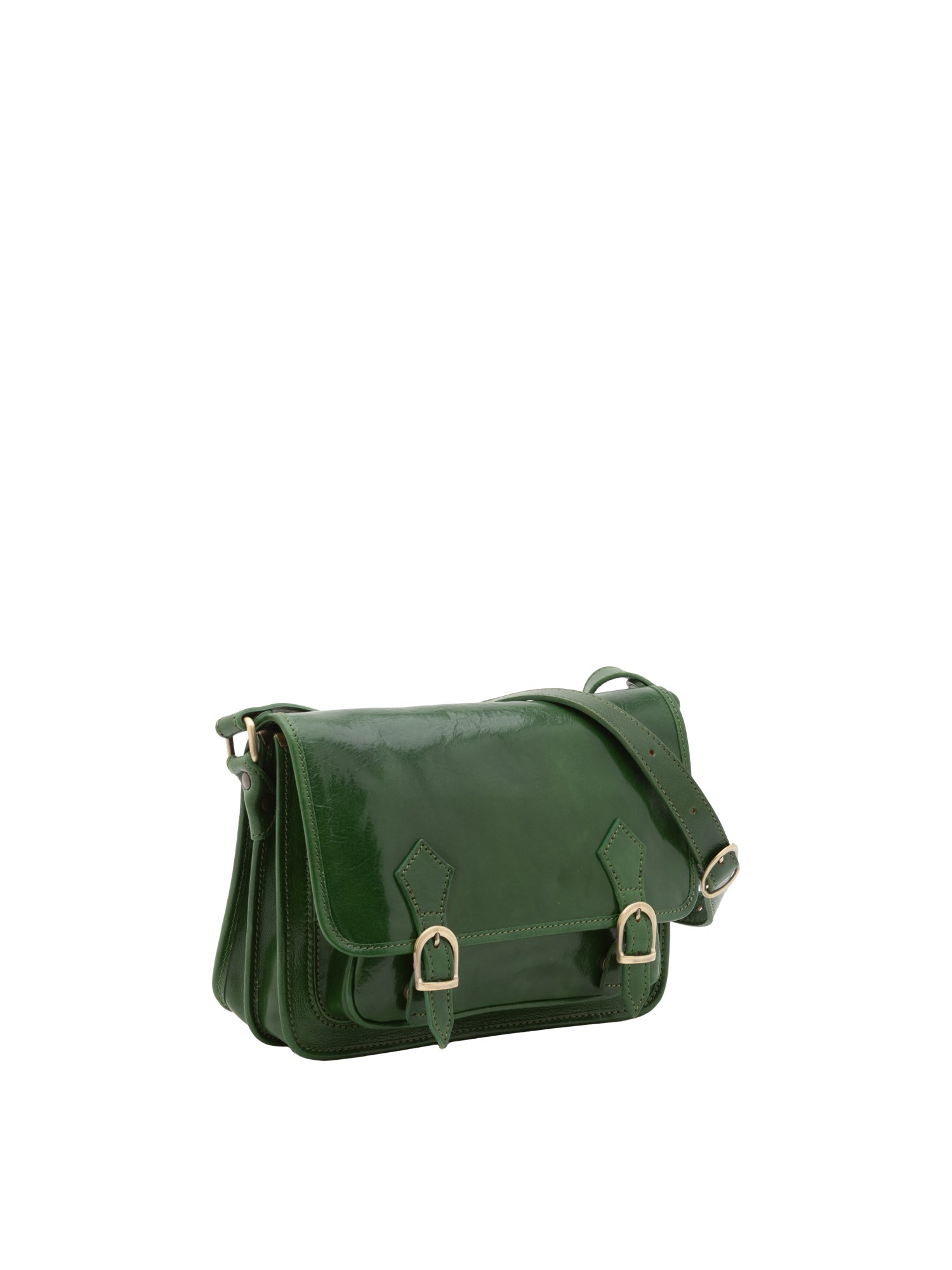 Crossbody bag I Fratelli Women Genuine leather -Blu Verde