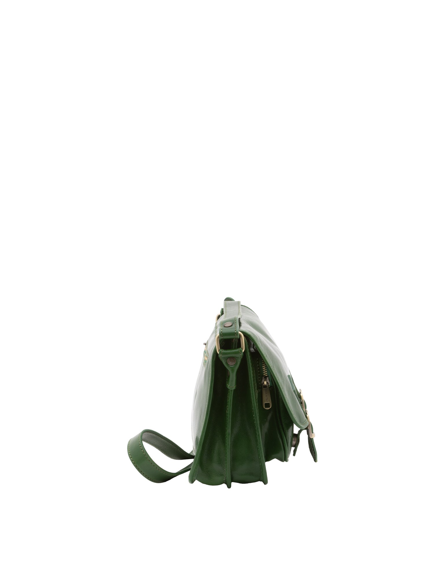 Crossbody bag I Fratelli Women Genuine leather -Blu Verde