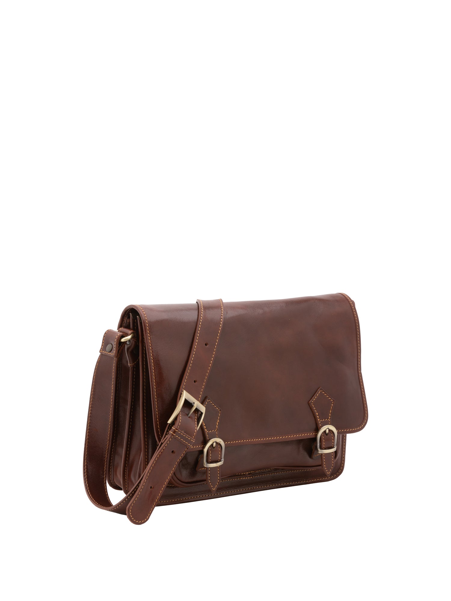 Crossbody bag I Fratelli Women Genuine leather -Tmoro Marrone