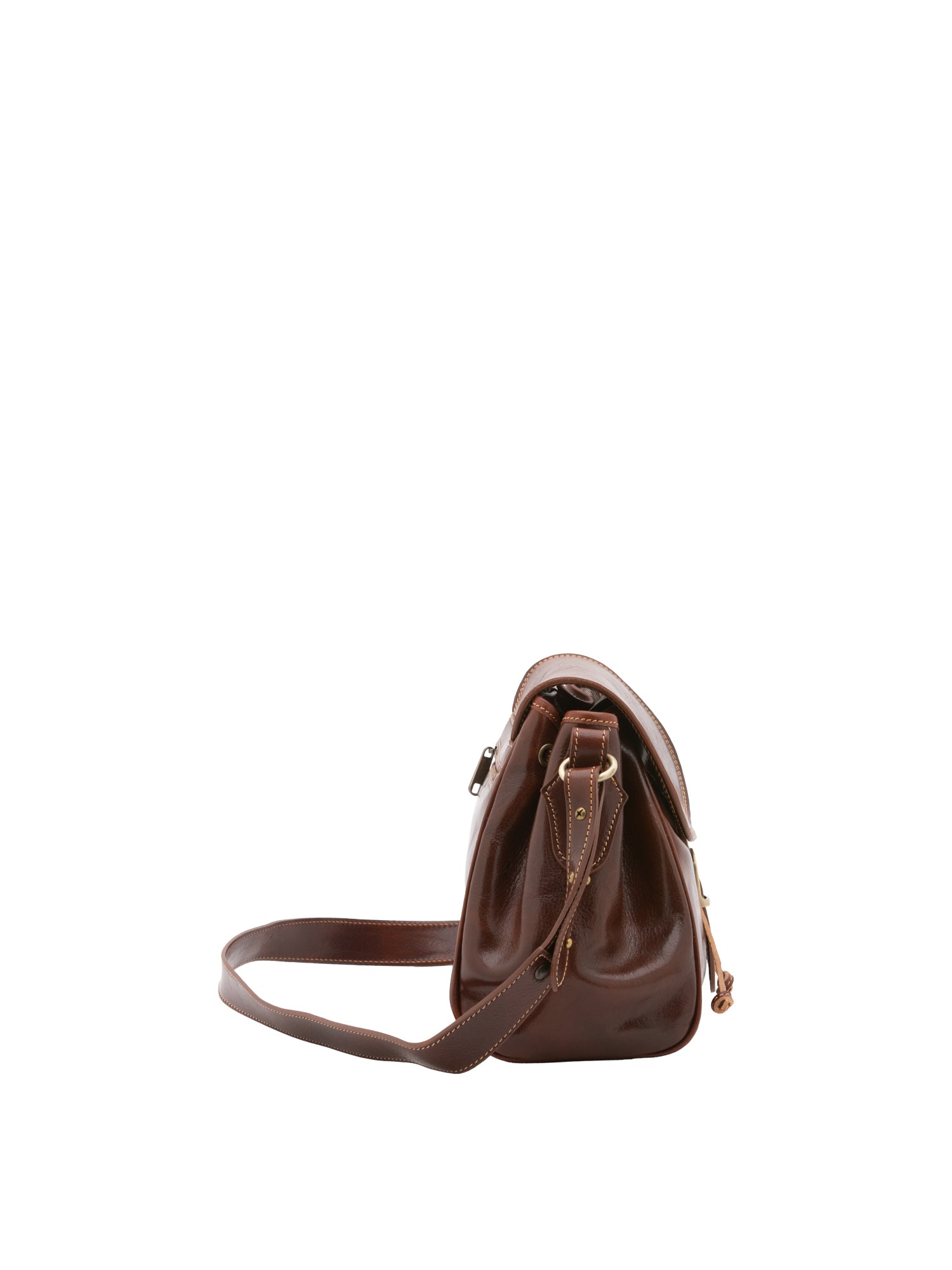 Bucket bag I Fratelli Women Genuine leather -Senape Marrone