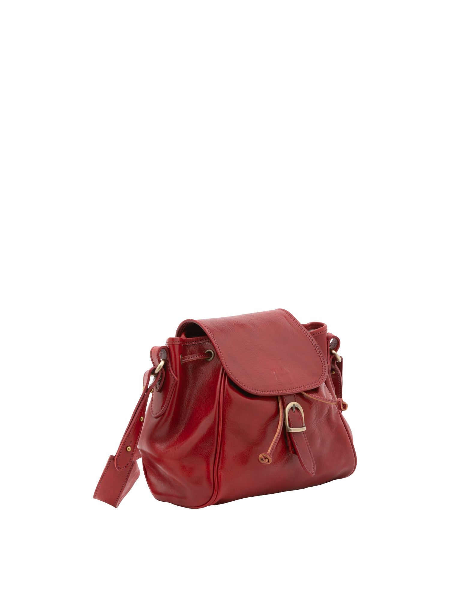 Bucket bag I Fratelli Women Genuine leather -Senape Rosso