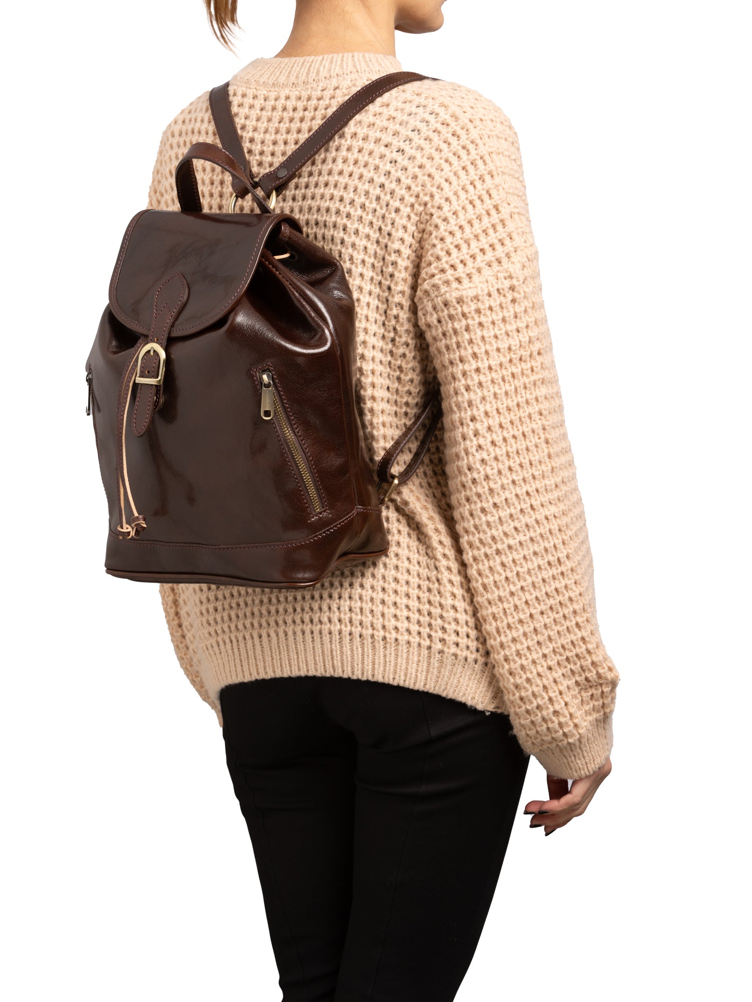Shoulder Bag I Fratelli Women Genuine leather -Nero Bruciato