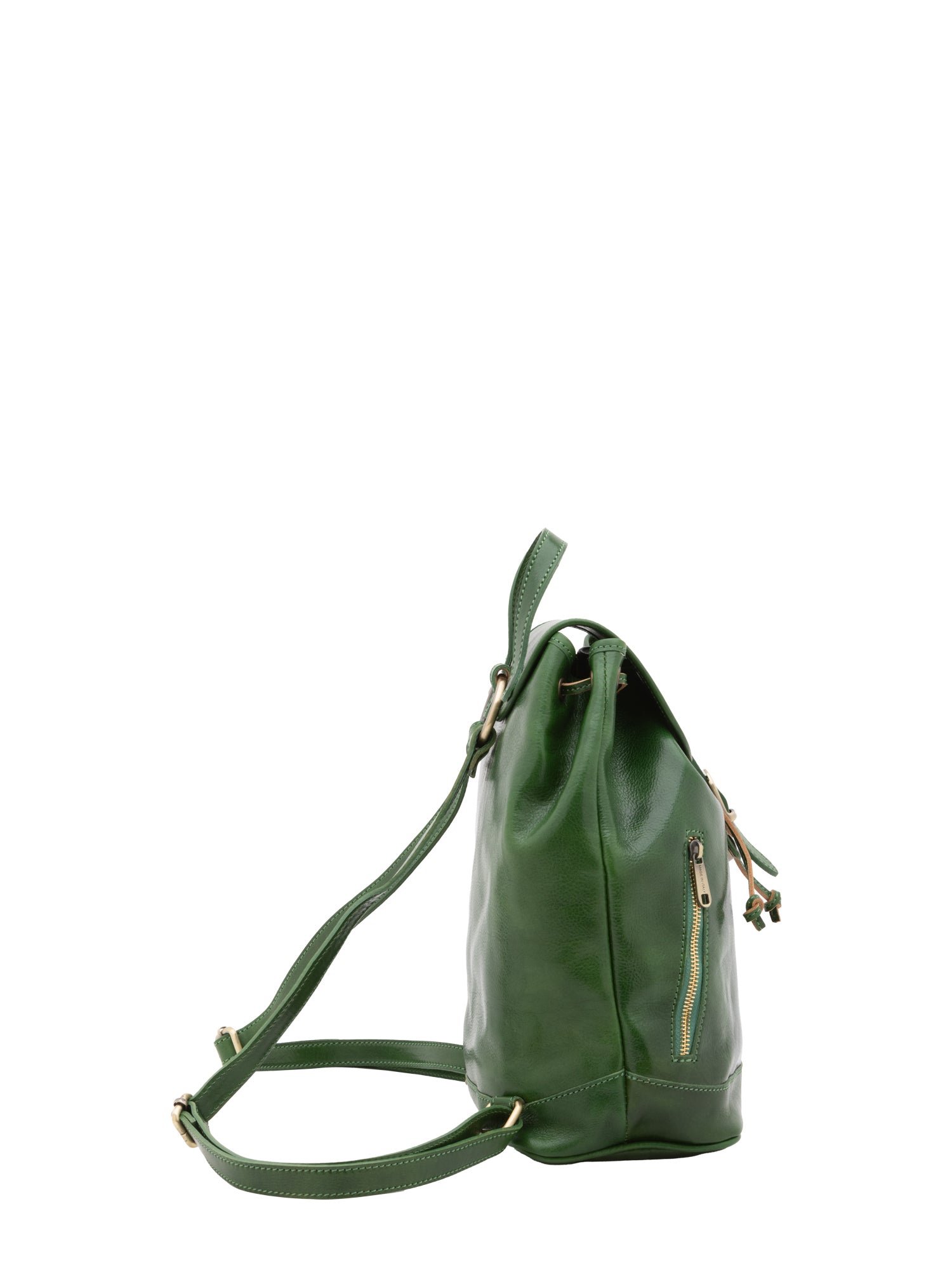 Shoulder Bag I Fratelli Women Genuine leather -Nero Verde