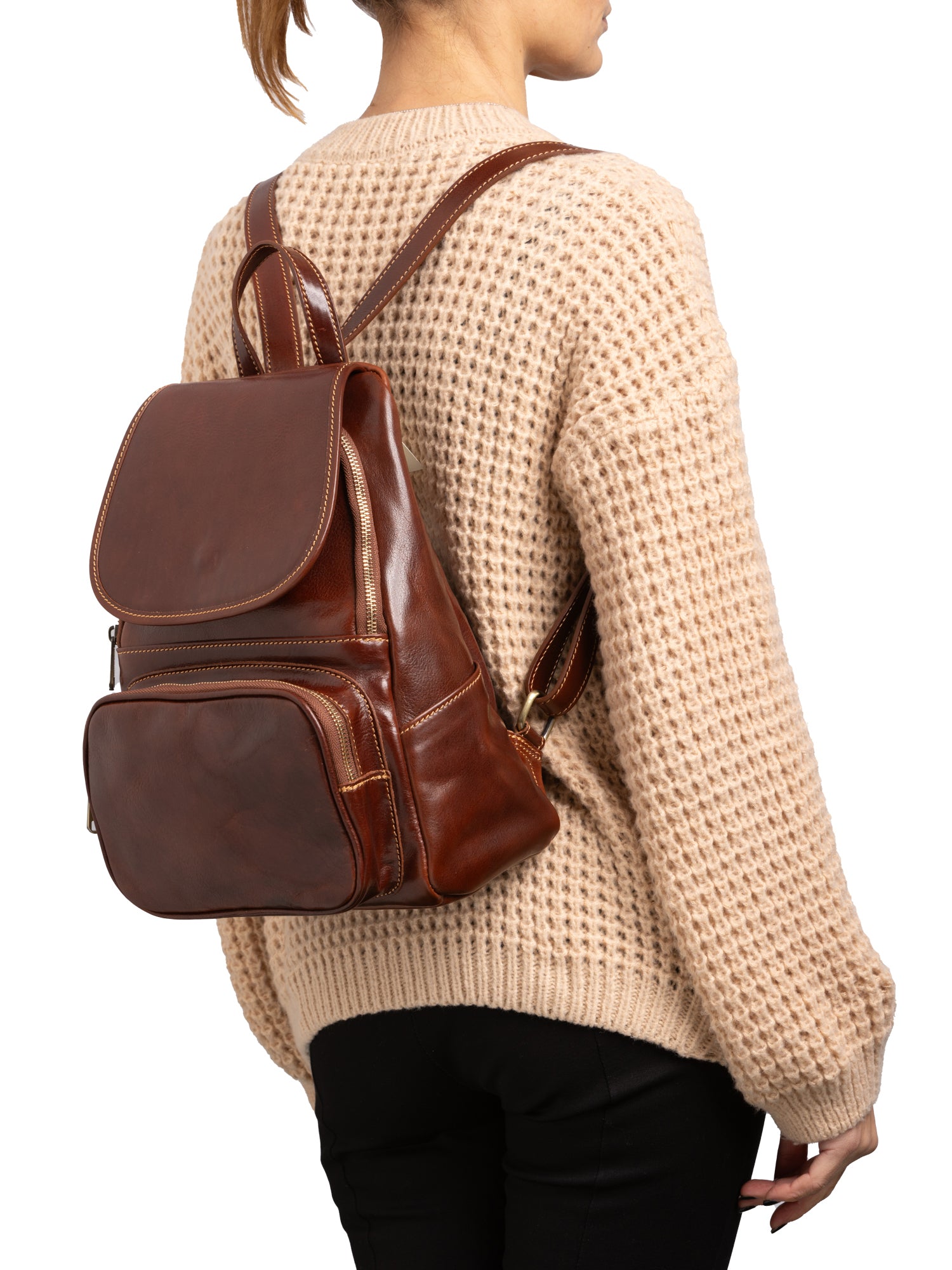 Shoulder Bag I Fratelli Women Genuine leather -Verde Marrone