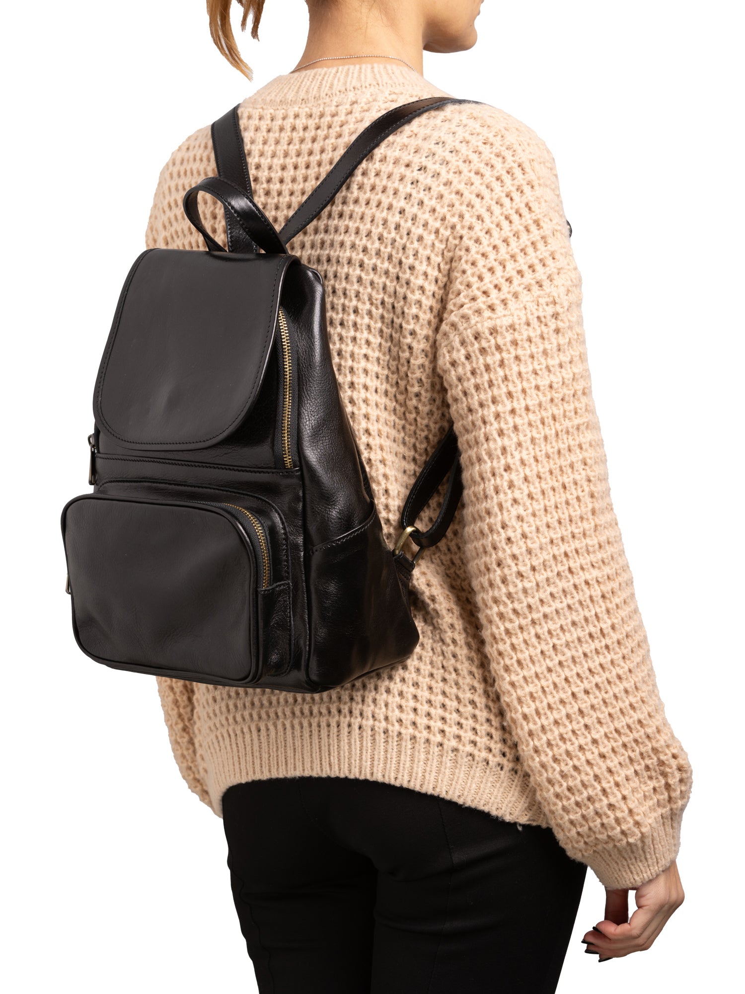 Shoulder Bag I Fratelli Women Genuine leather -Verde Nero