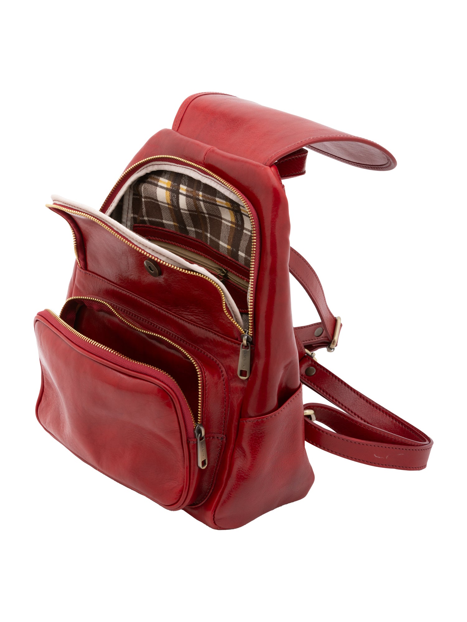 Shoulder Bag I Fratelli Women Genuine leather -Verde Rosso