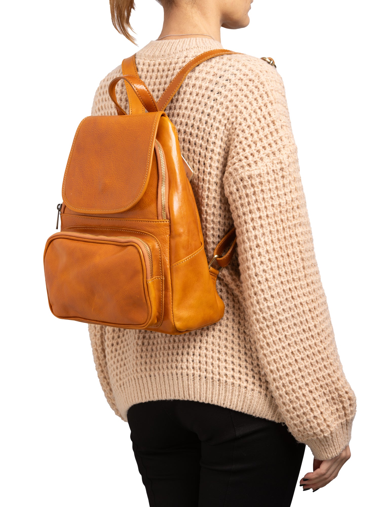 Shoulder Bag I Fratelli Women Genuine leather -Verde Senape