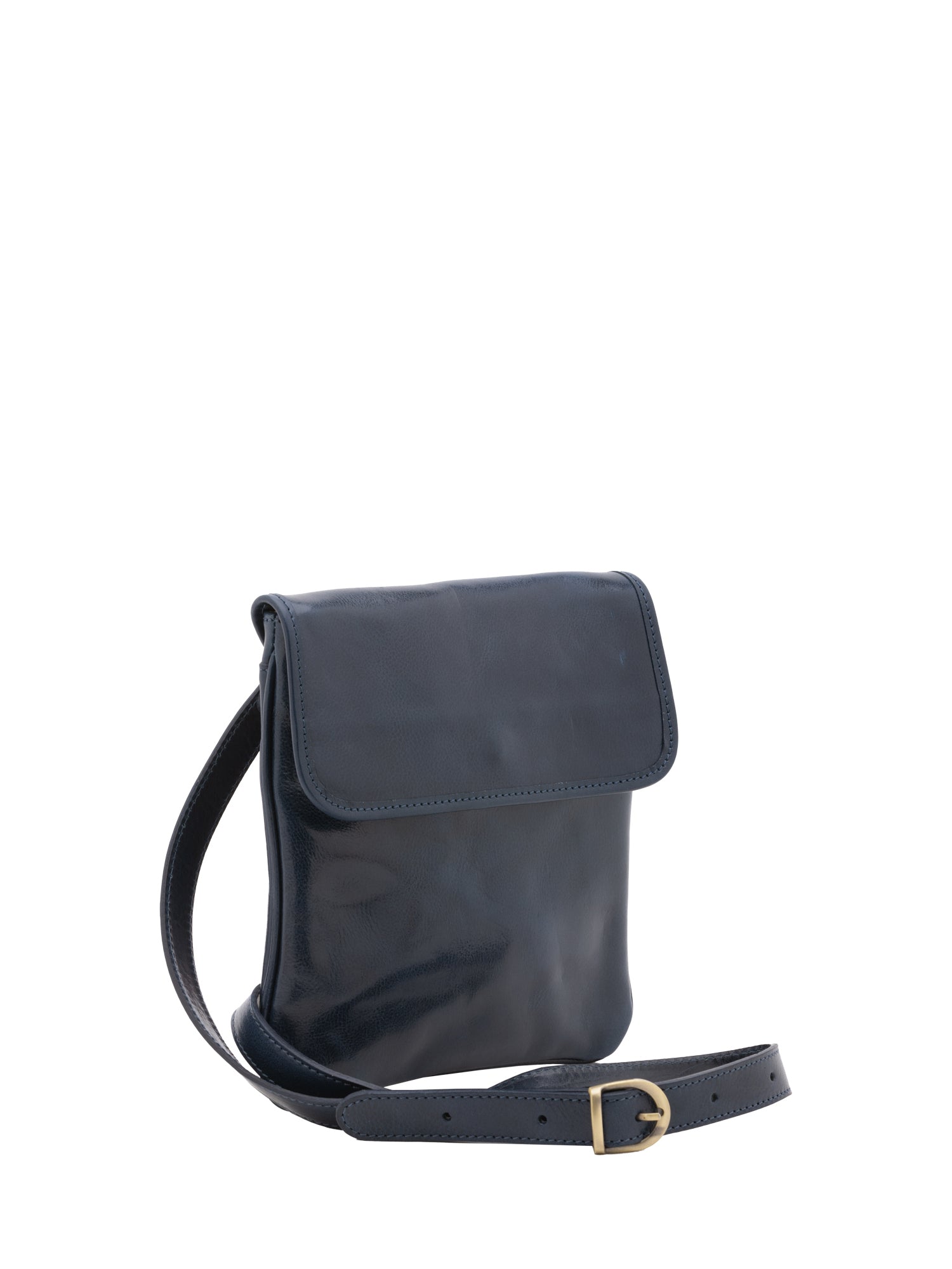 Crossbody bag I Fratelli Men Genuine leather -Nero Blu