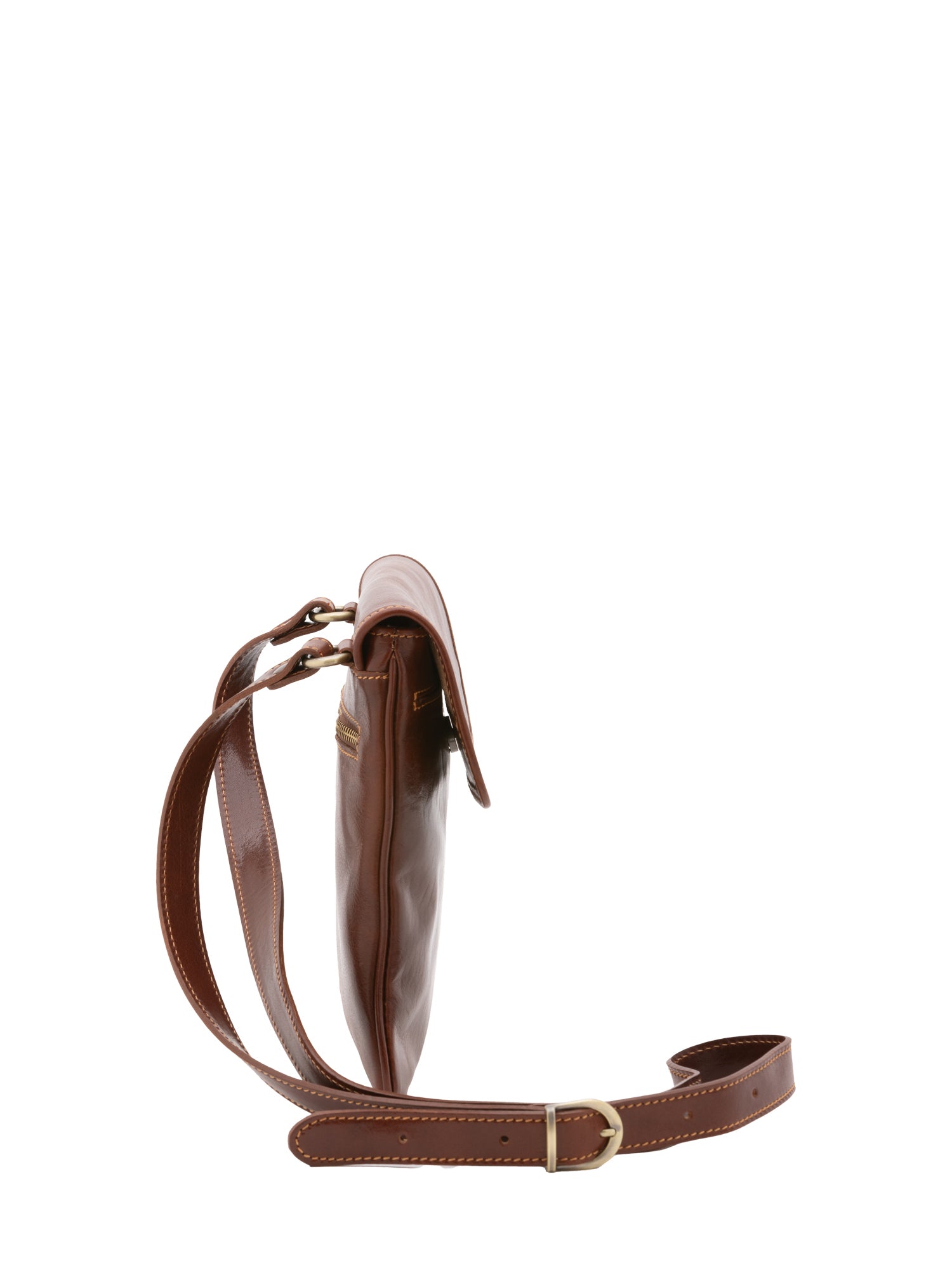 Crossbody bag I Fratelli Men Genuine leather -Nero Marrone