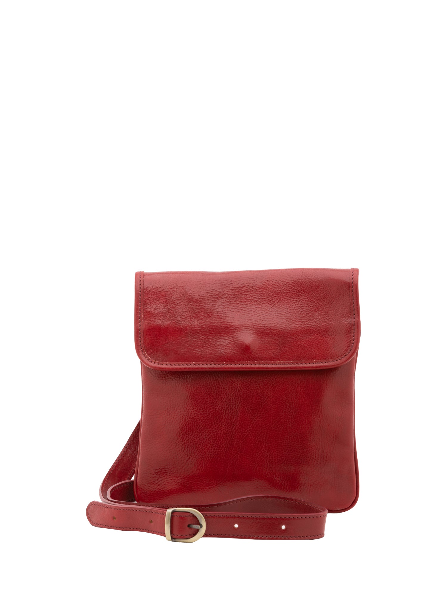 Crossbody bag I Fratelli Men Genuine leather -Nero Rosso