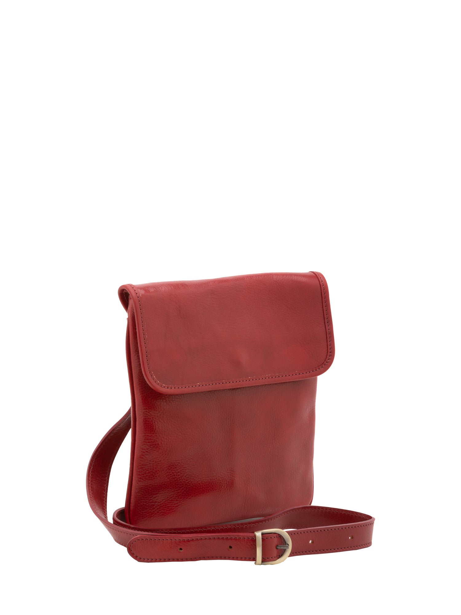 Crossbody bag I Fratelli Men Genuine leather -Nero Rosso