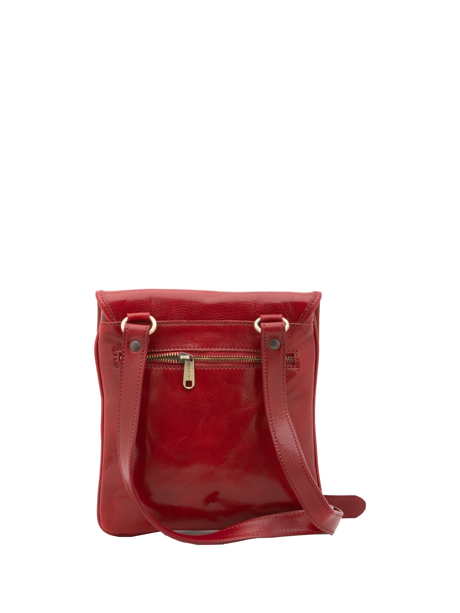 Crossbody bag I Fratelli Men Genuine leather -Nero Rosso