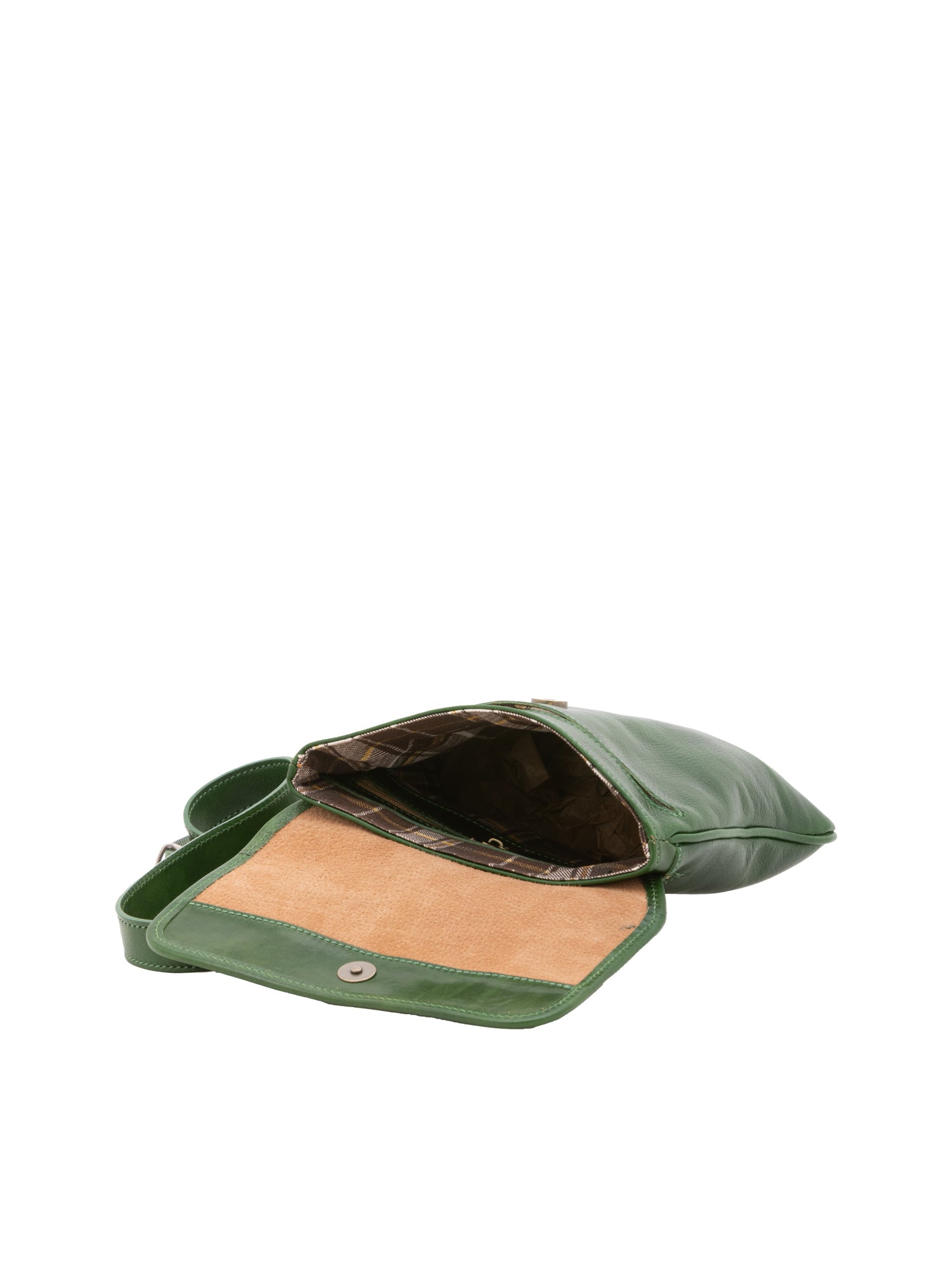 Crossbody bag I Fratelli Men Genuine leather -Nero Verde