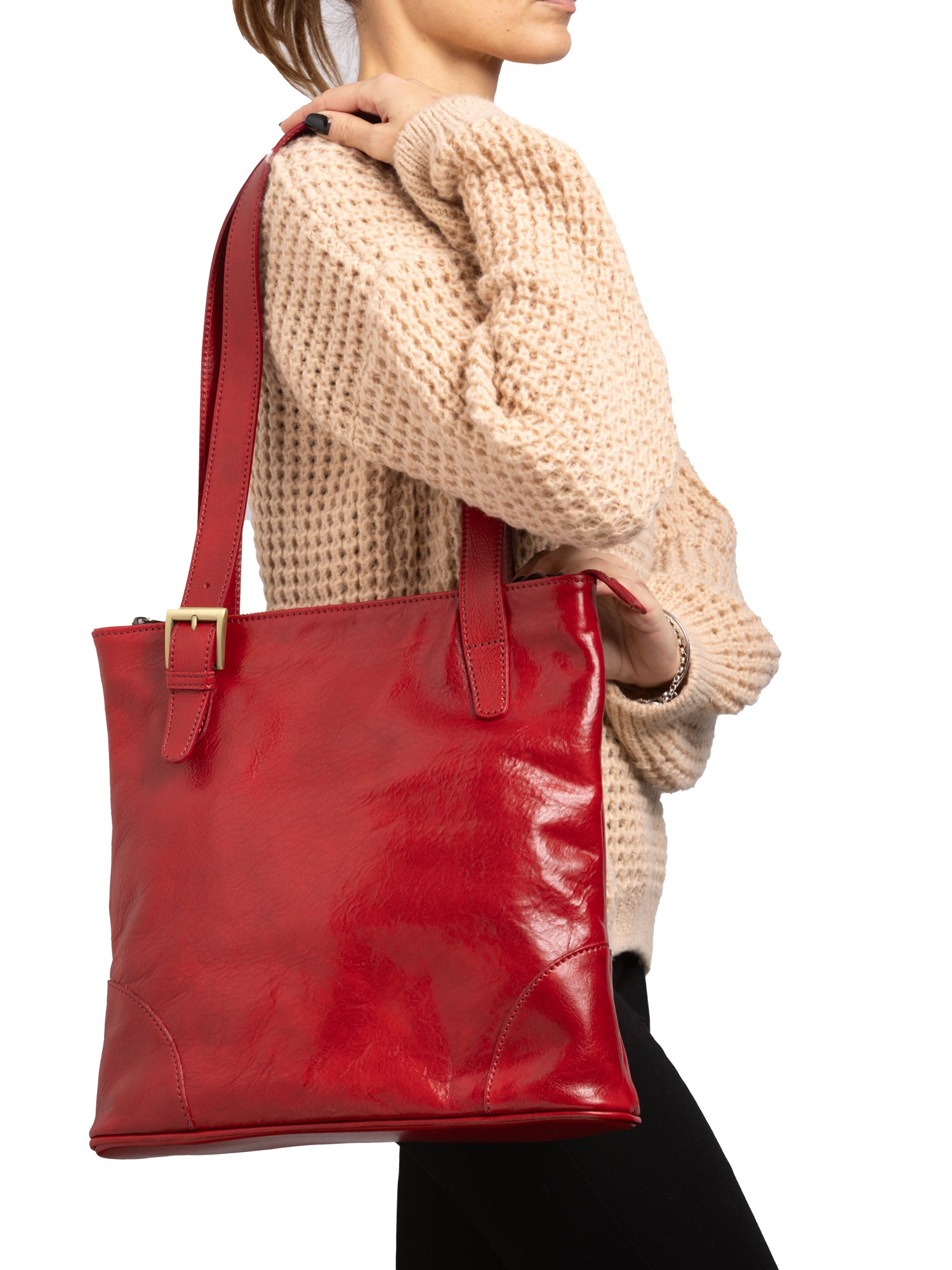 Shoulder Bag I Fratelli Women Genuine leather -Blu Rosso