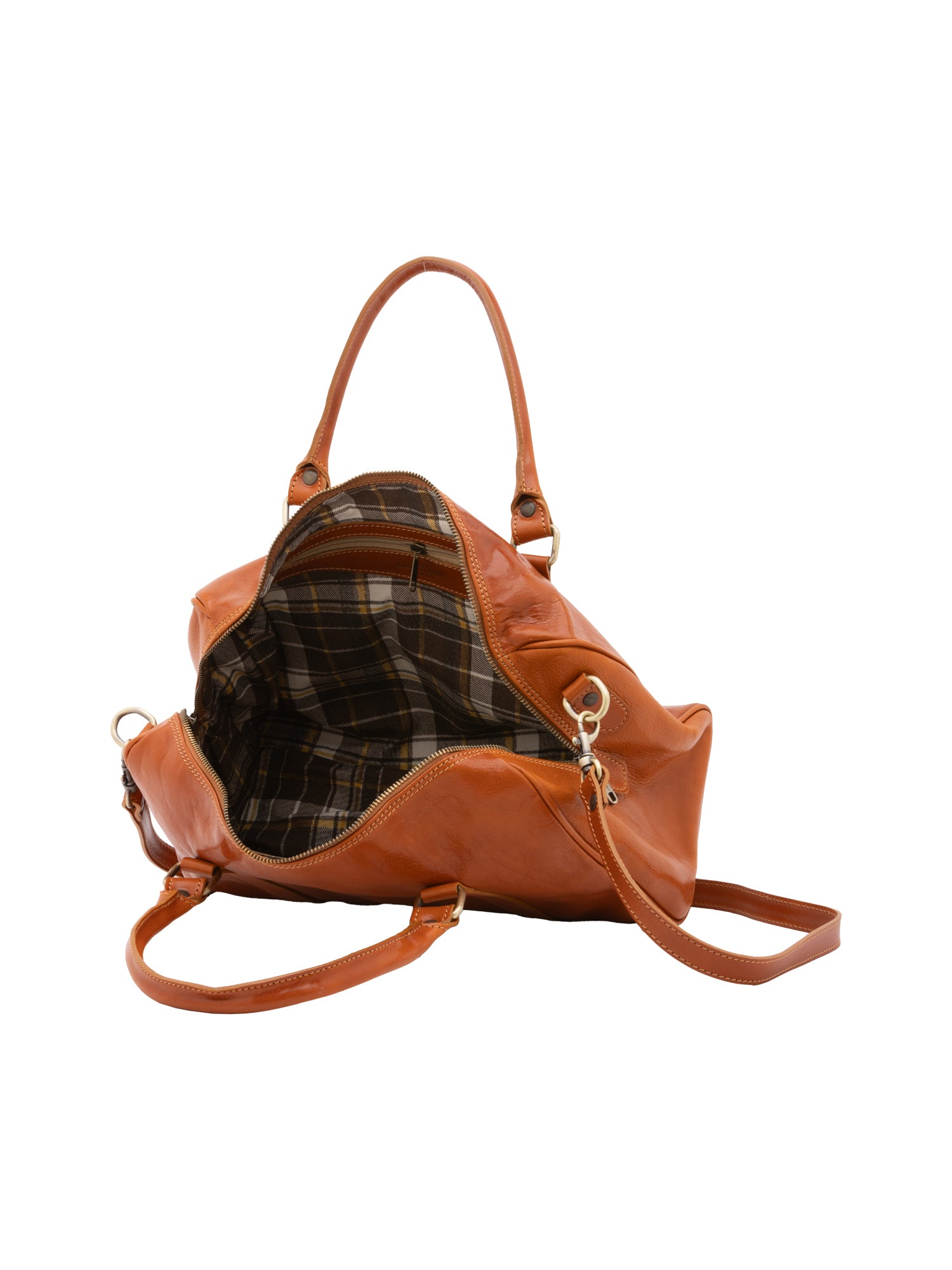 Bowler bag I Fratelli Women Genuine leather -Tmoro Cognac