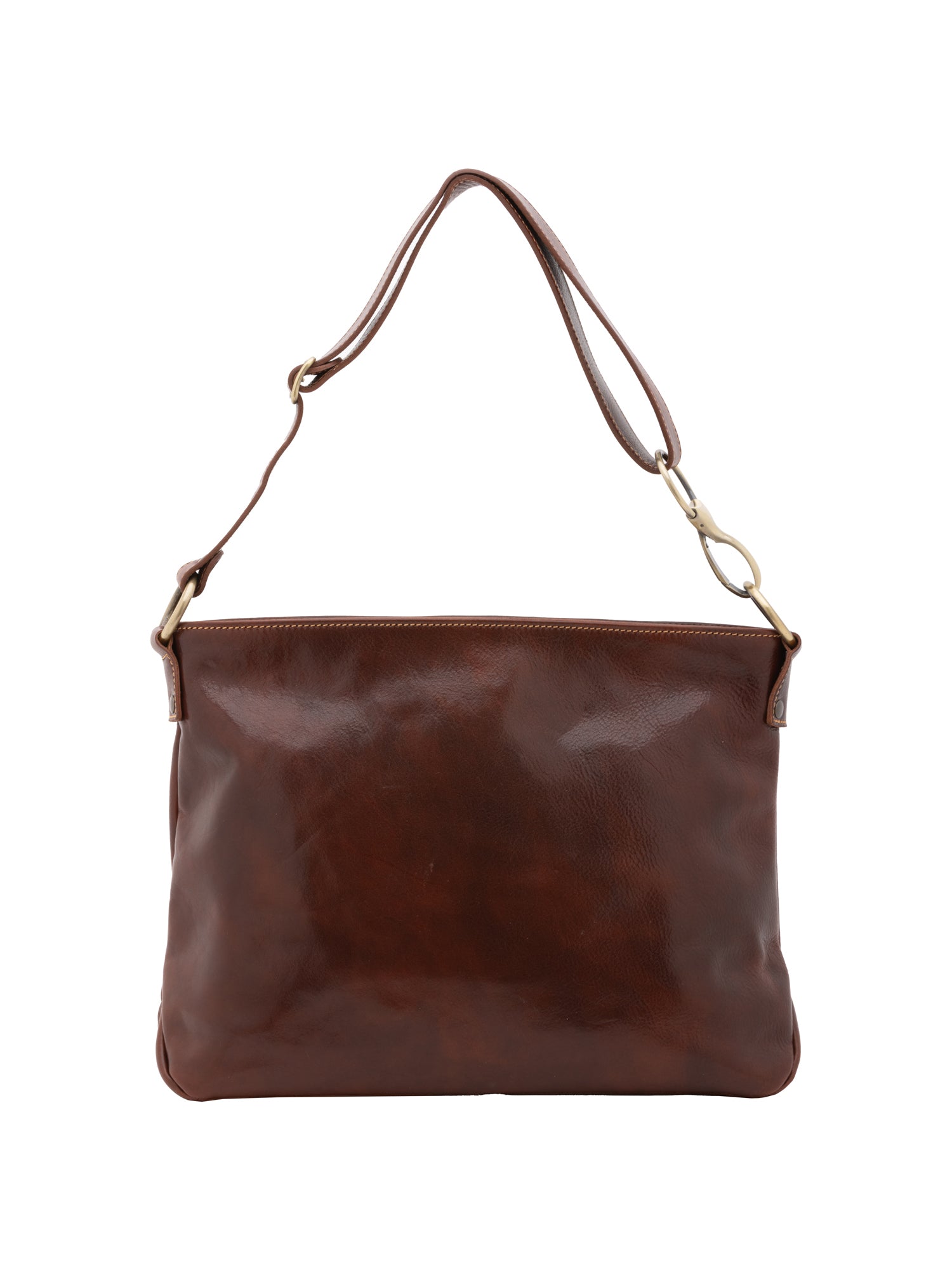 Shoulder Bag I Fratelli Women Genuine leather -Cognac Marrone