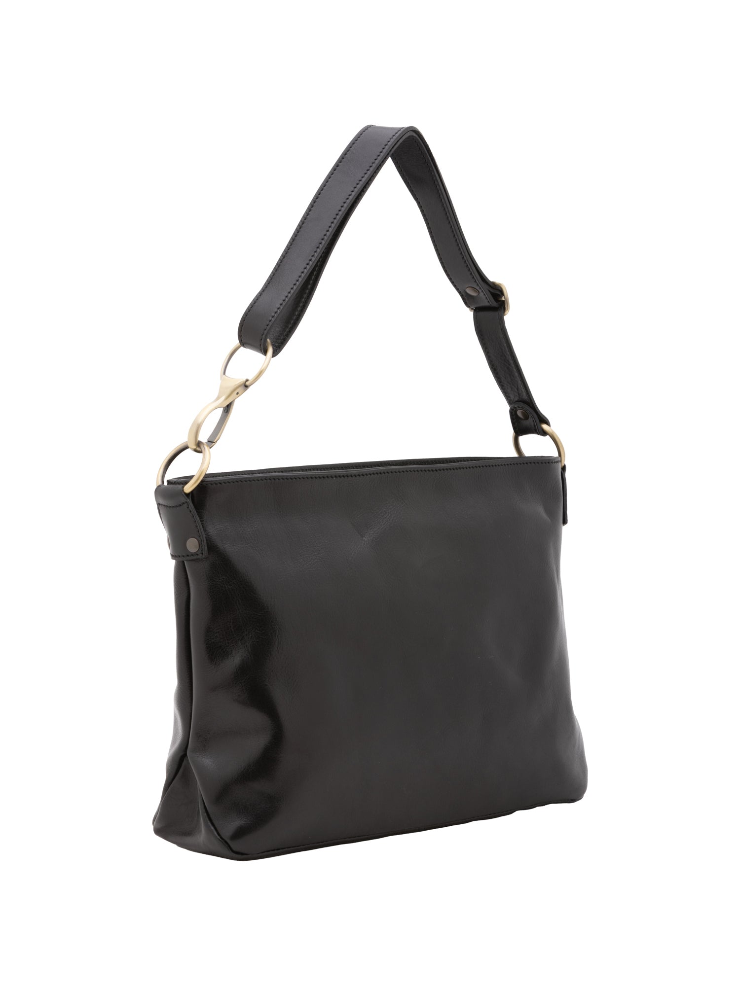 Shoulder Bag I Fratelli Women Genuine leather -Cognac Nero