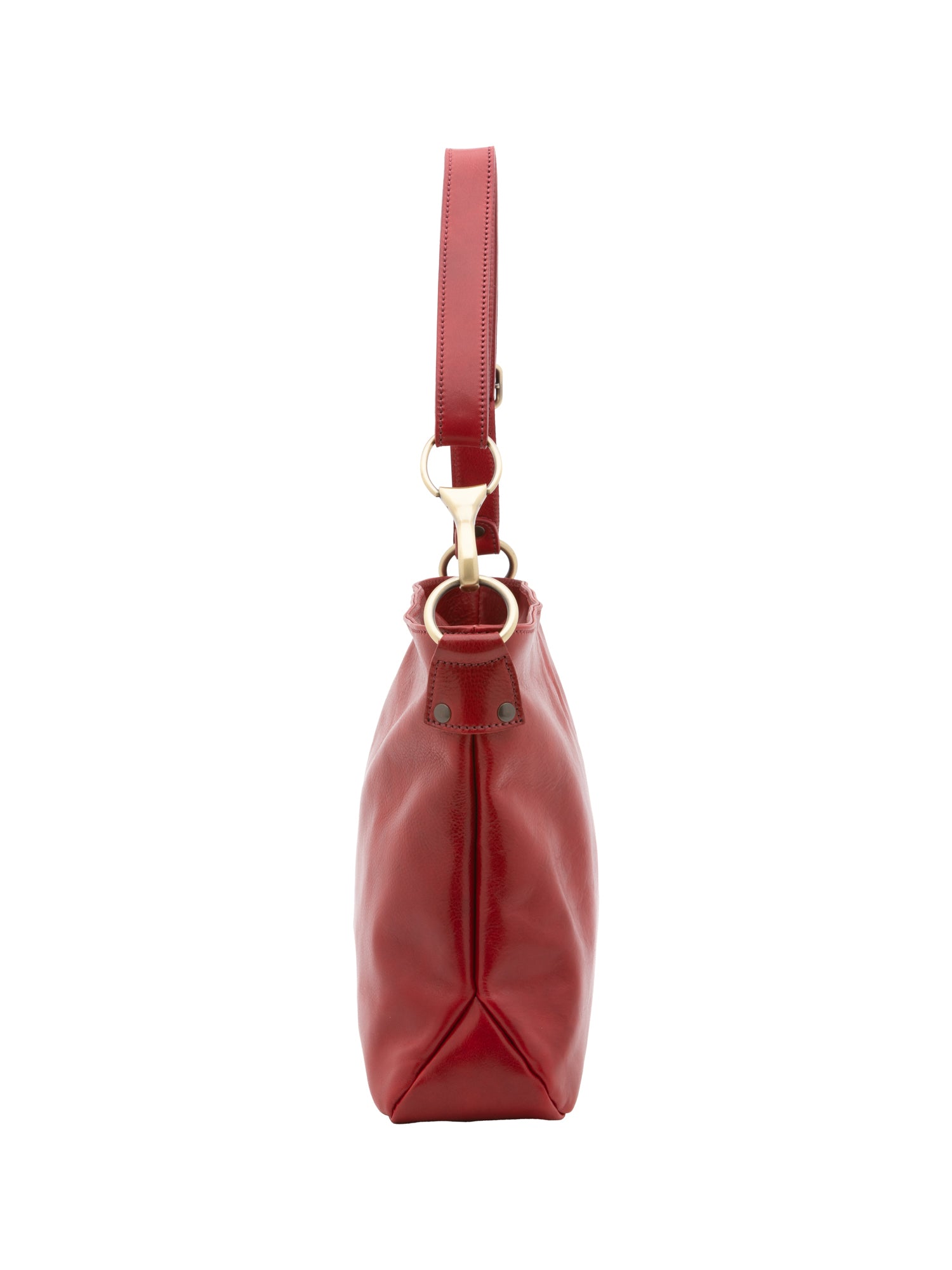 Shoulder Bag I Fratelli Women Genuine leather -Cognac Rosso