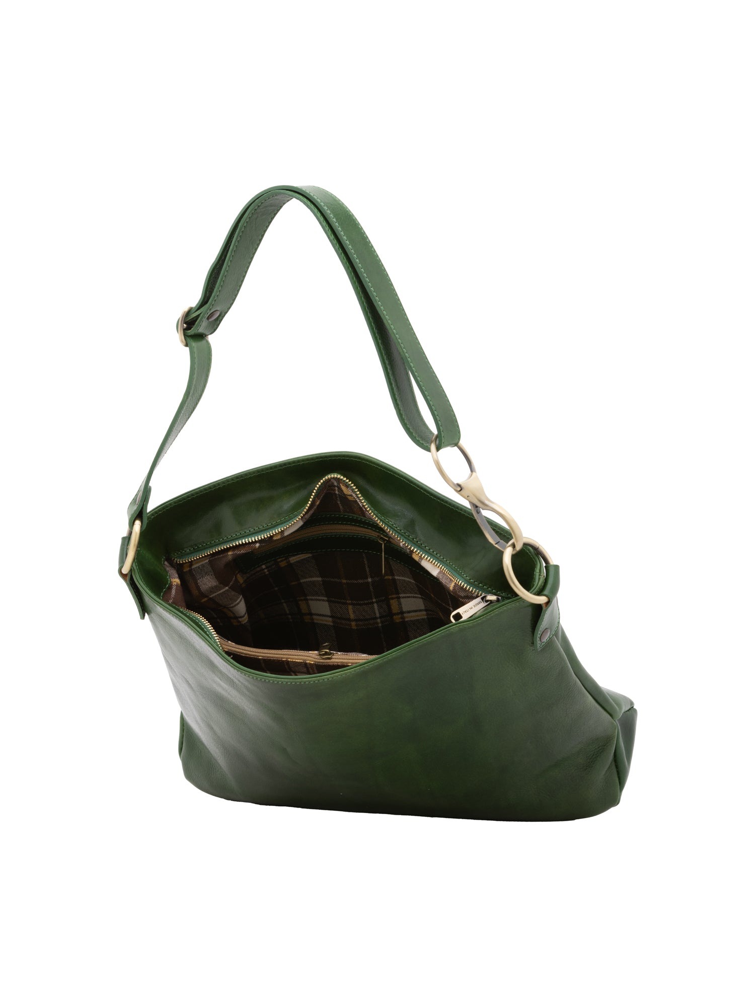 Shoulder Bag I Fratelli Women Genuine leather -Cognac Verde
