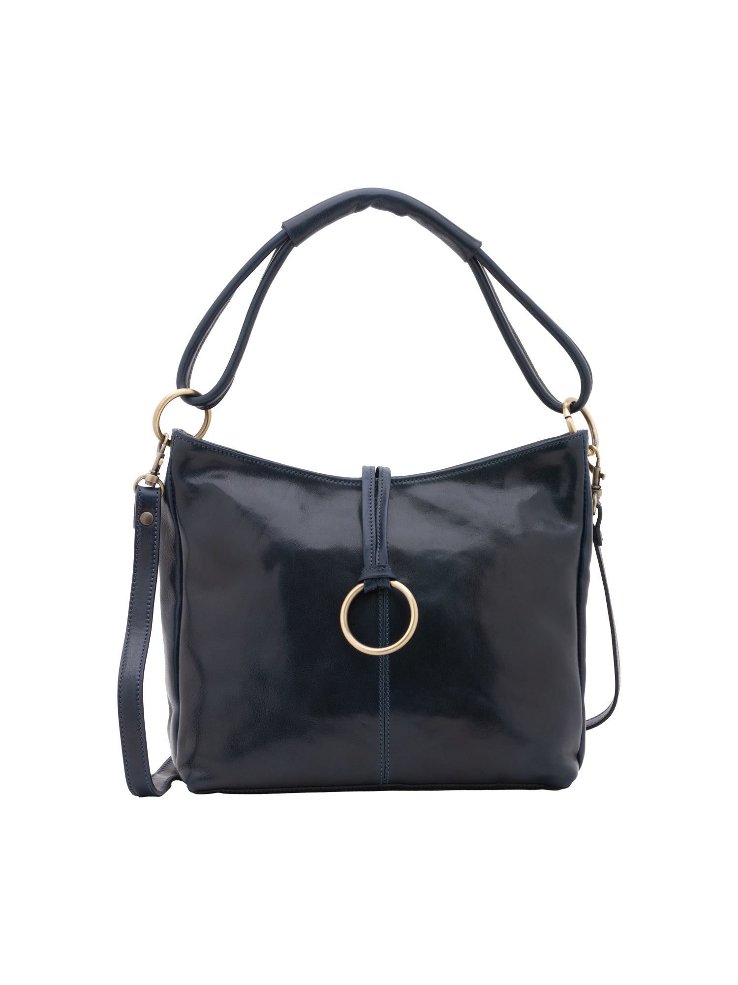 Shoulder Bag I Fratelli Women Genuine leather -Cognac Blu