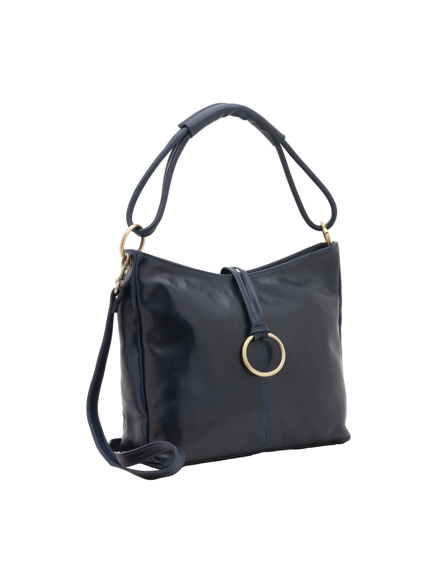 Shoulder Bag I Fratelli Women Genuine leather -Cognac Blu