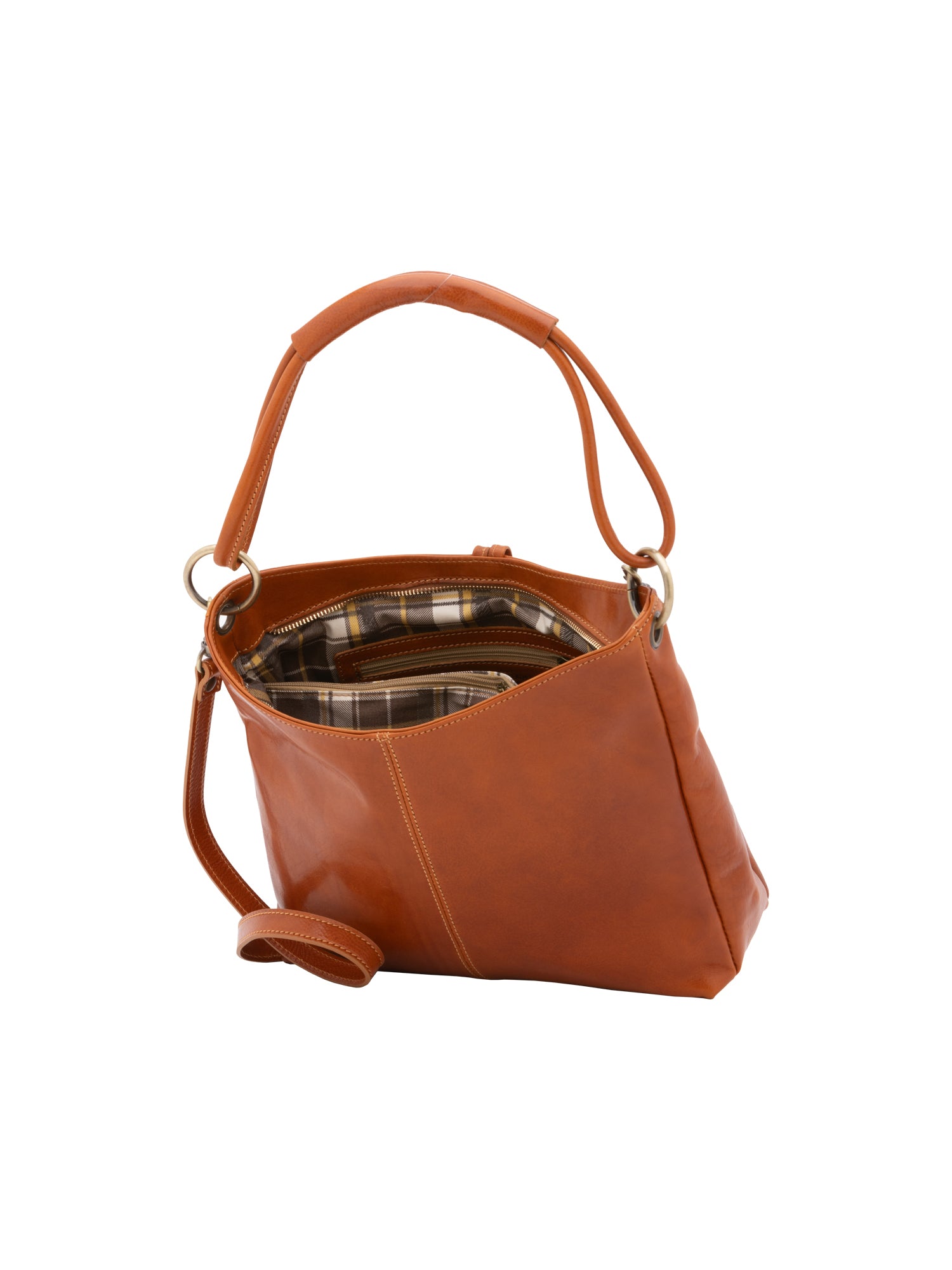 Shoulder Bag I Fratelli Women Genuine leather -Cognac Cognac