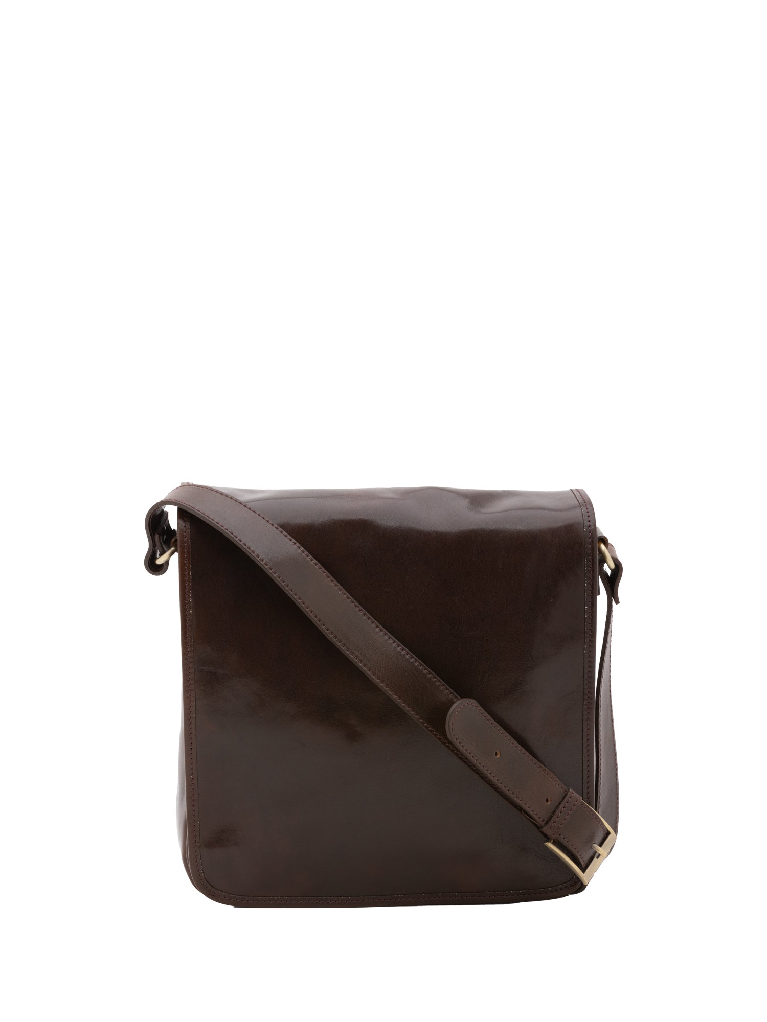 Crossbody bag I Fratelli Men Genuine leather -Cognac Testa di moro