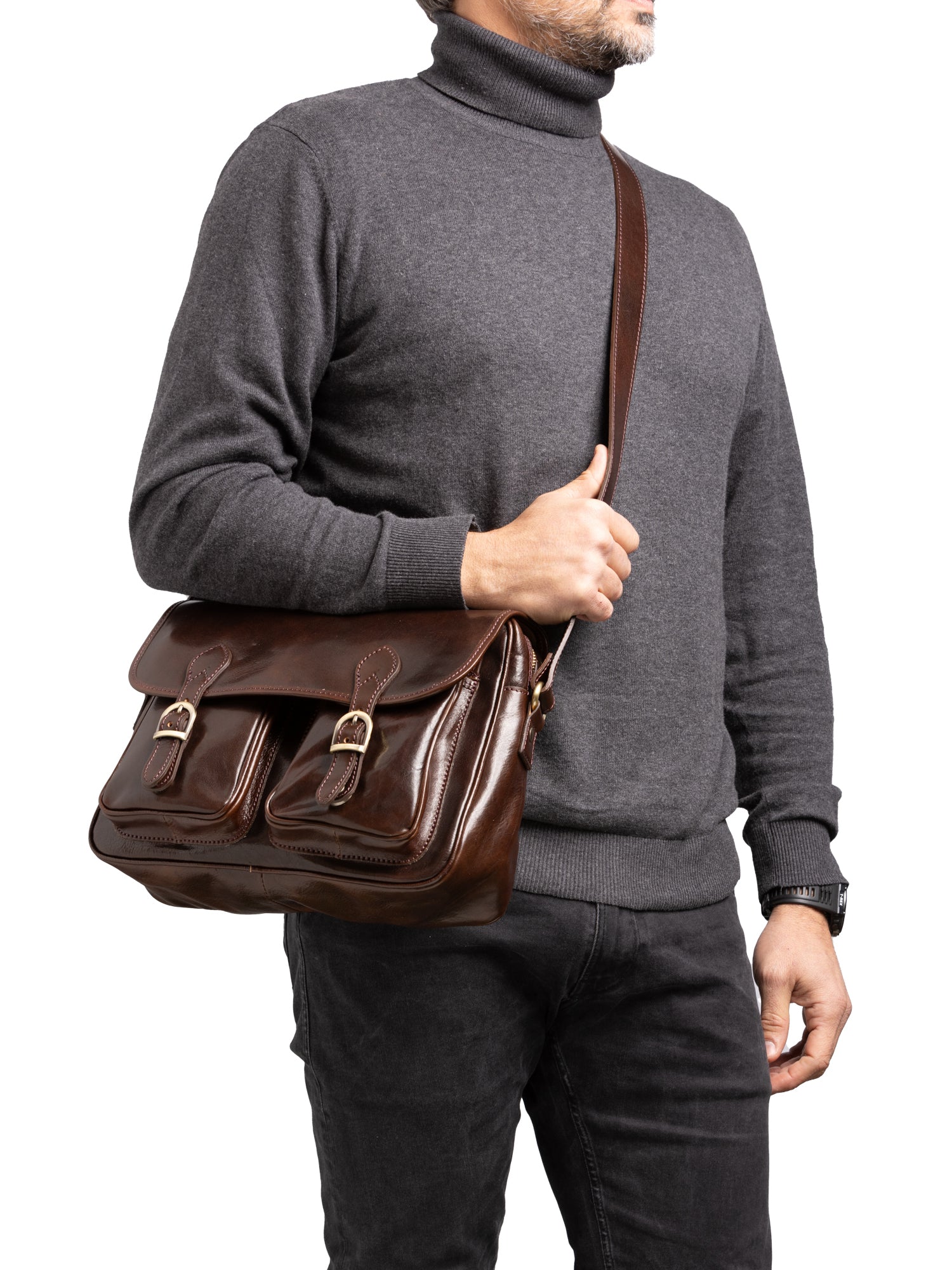 Crossbody bag I Fratelli Women Genuine leather -Tmoro Testa di moro
