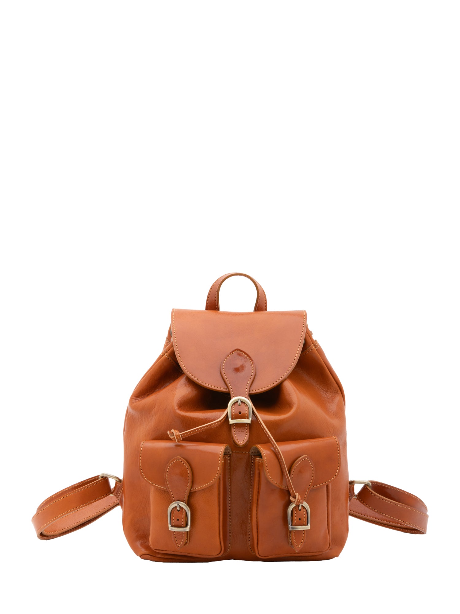 Shoulder Bag I Fratelli Women Genuine leather -Nero Cognac