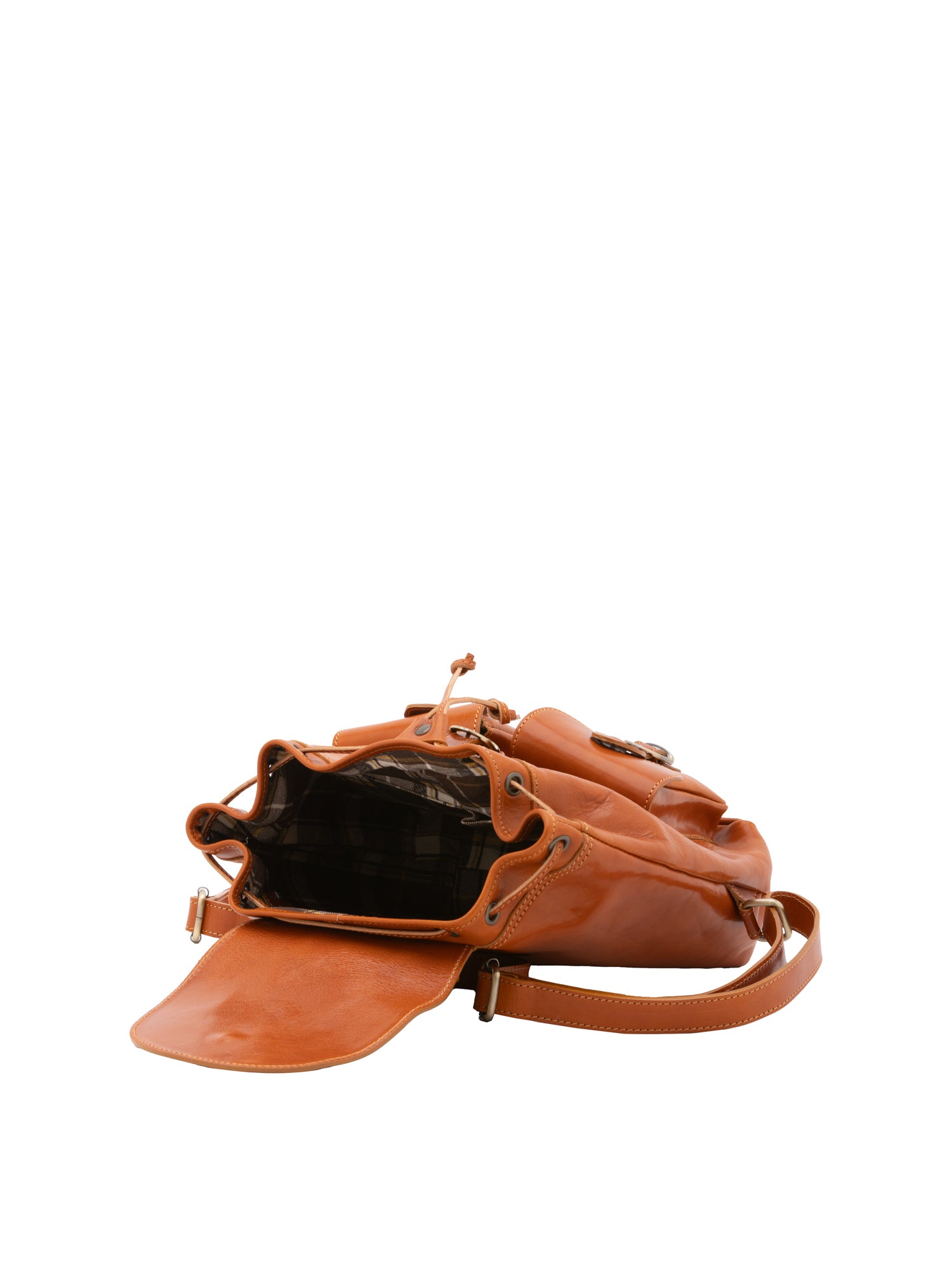 Shoulder Bag I Fratelli Women Genuine leather -Nero Cognac