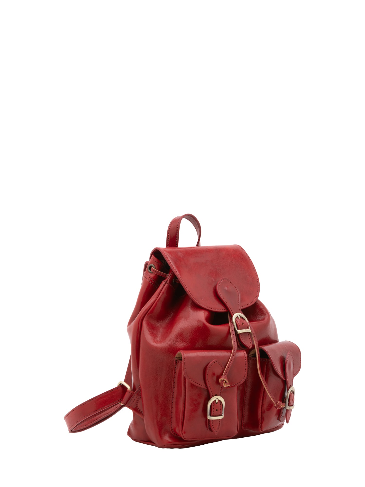Shoulder Bag I Fratelli Women Genuine leather -Nero Rosso