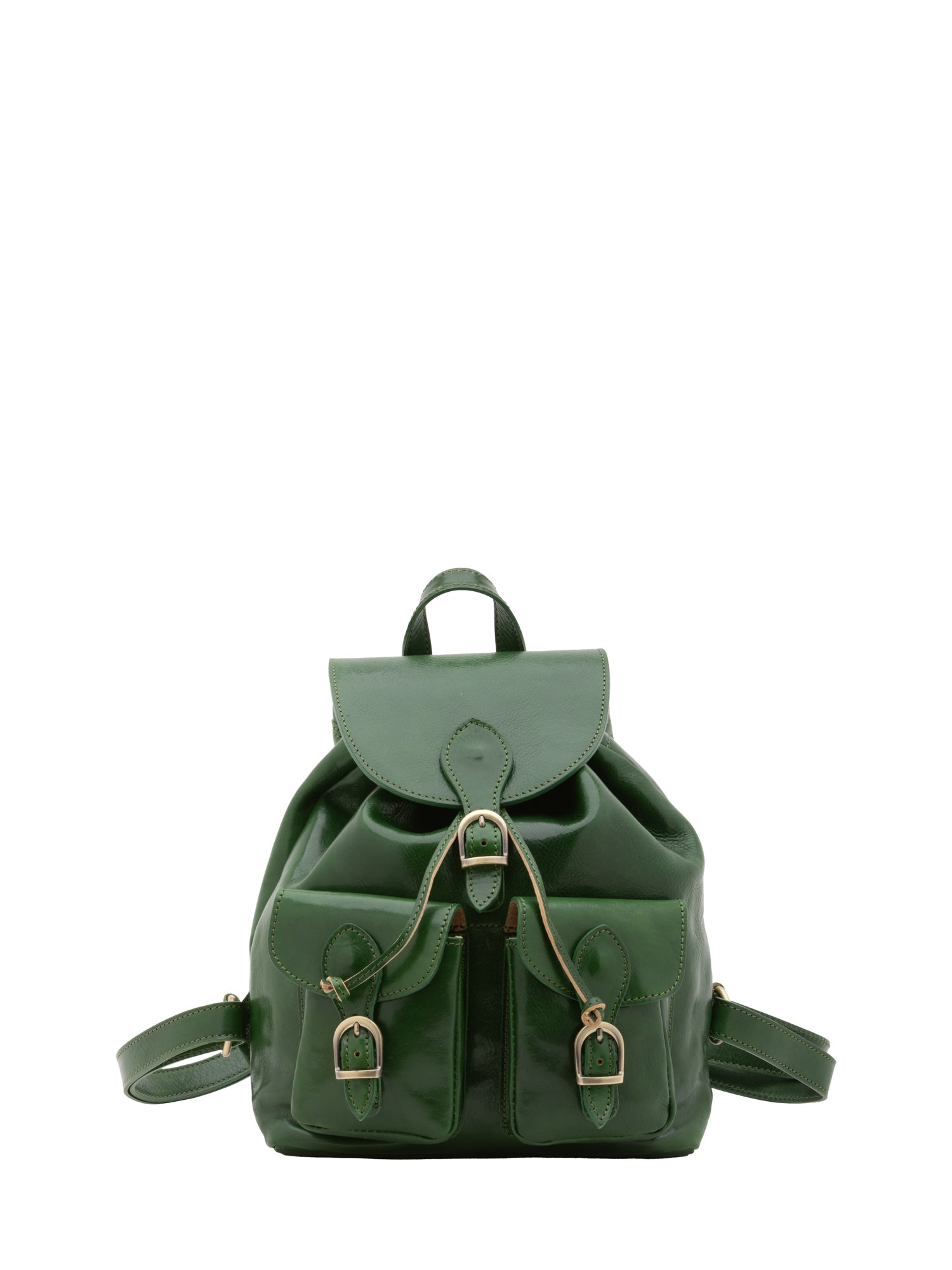 Shoulder Bag I Fratelli Women Genuine leather -Nero Verde