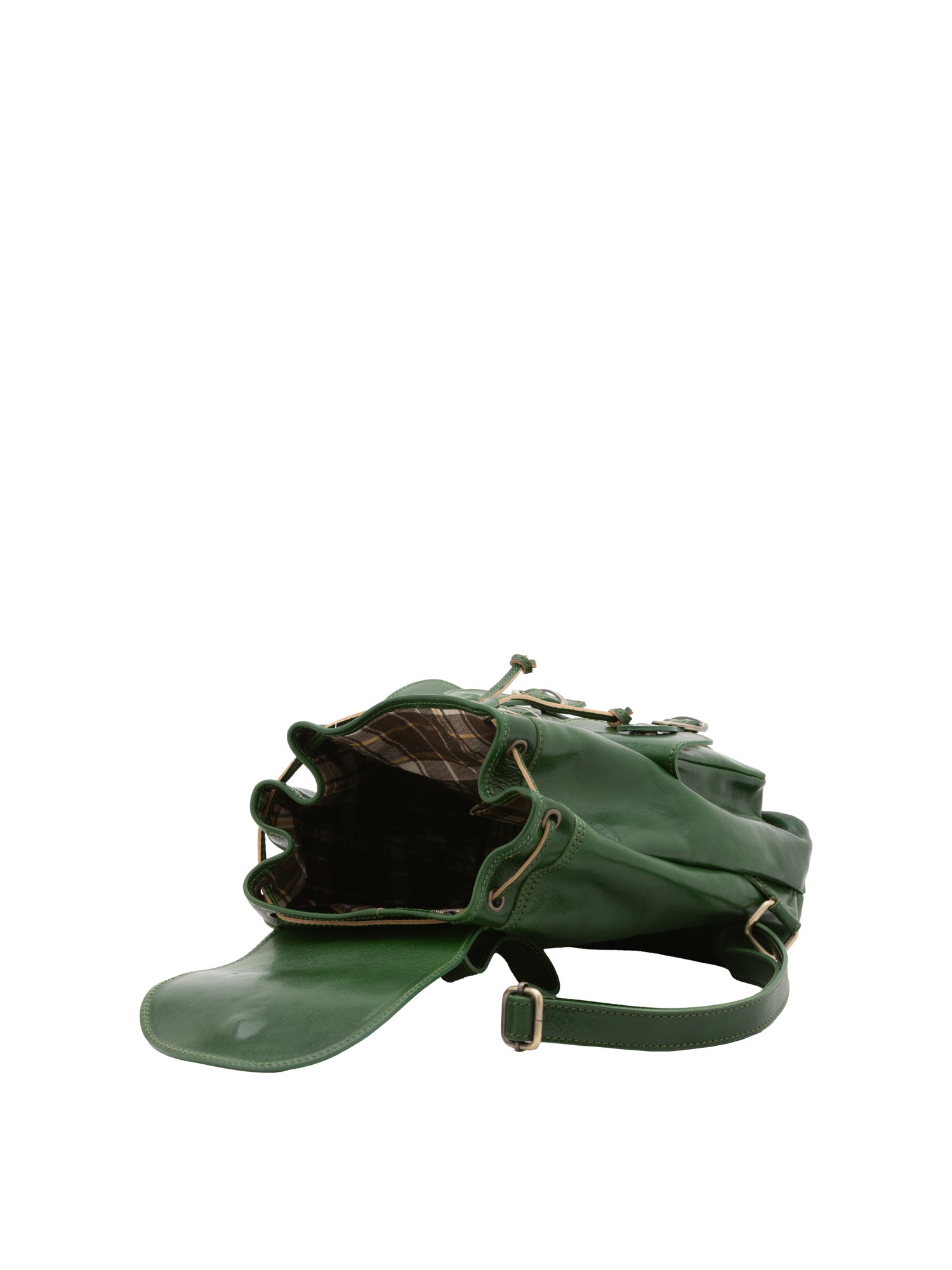 Shoulder Bag I Fratelli Women Genuine leather -Nero Verde