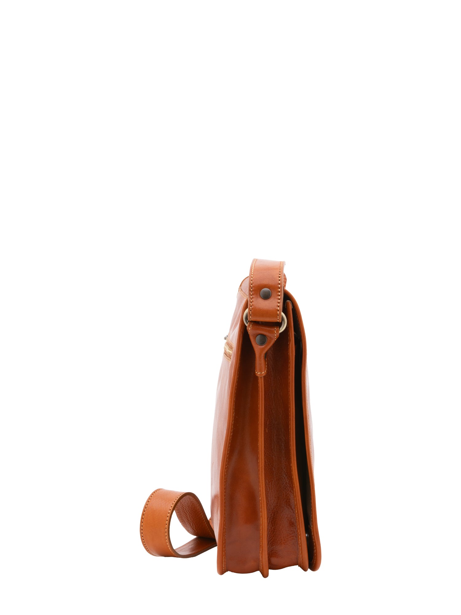 Crossbody bag I Fratelli Men Genuine leather -Marrone Cognac