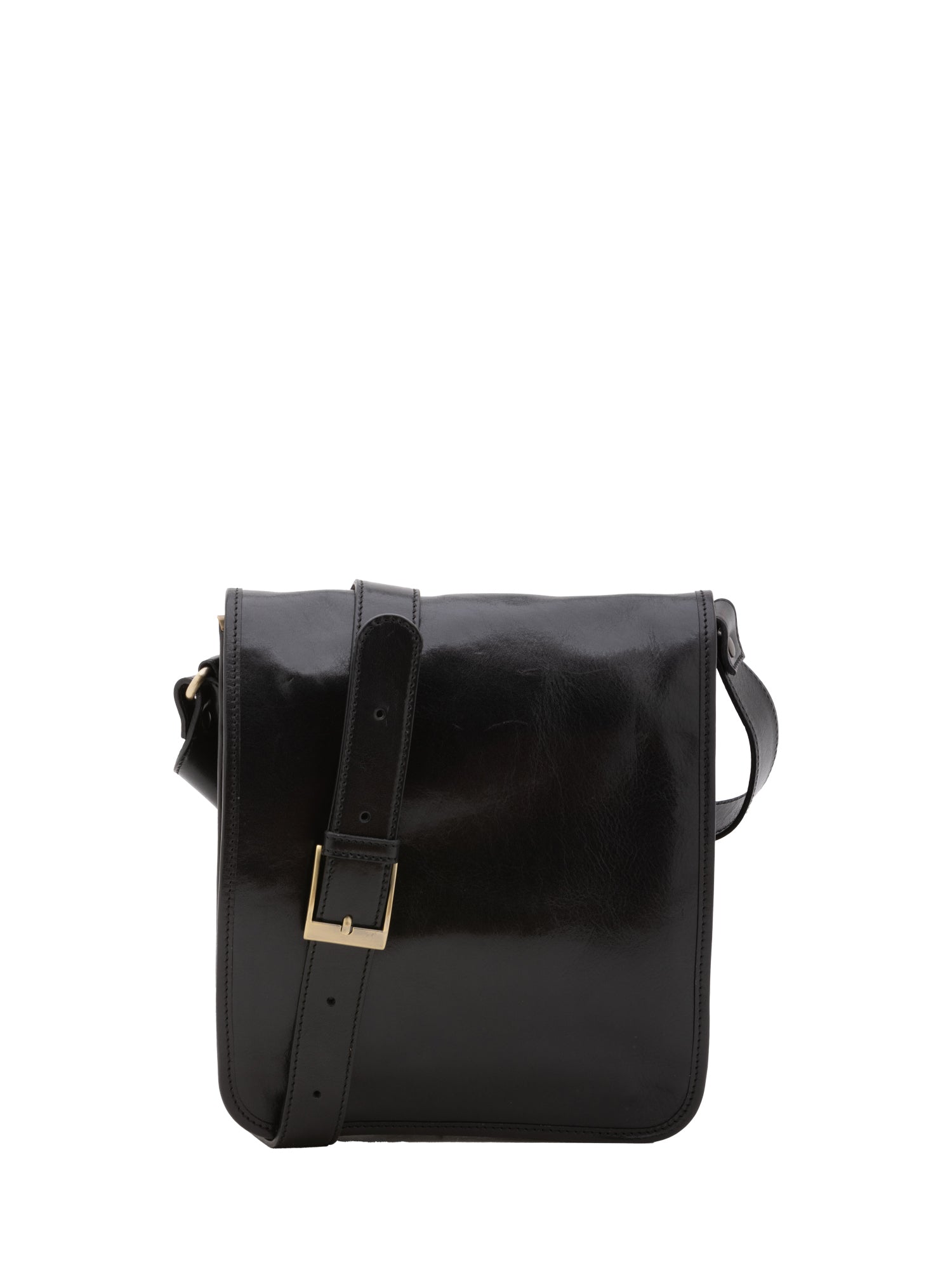 Crossbody bag I Fratelli Men Genuine leather -Marrone Nero